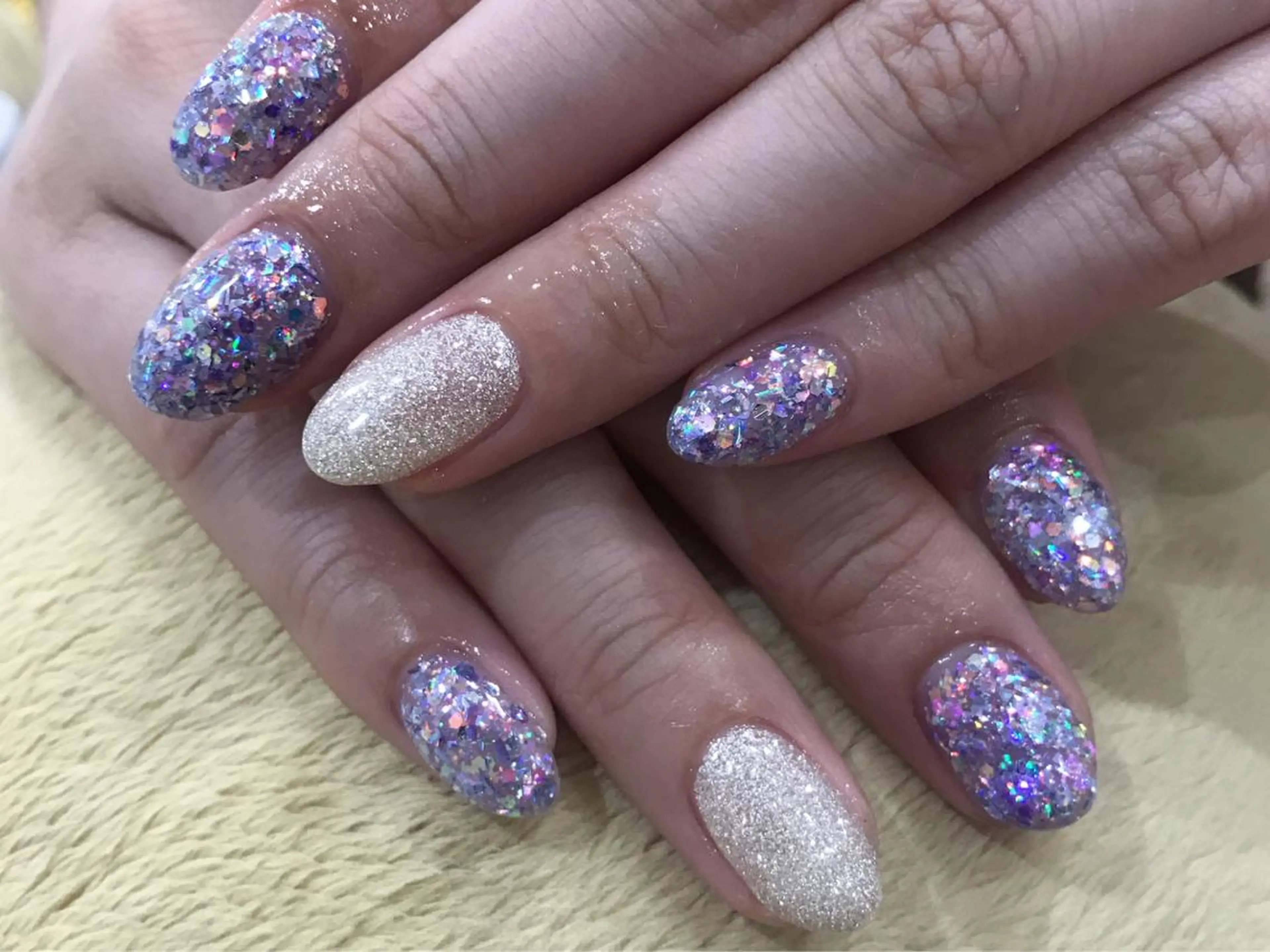 ネイル ラメ(グリッター) ワンカラーネイル ハンドネイル 中川 愛理のその他イメージ