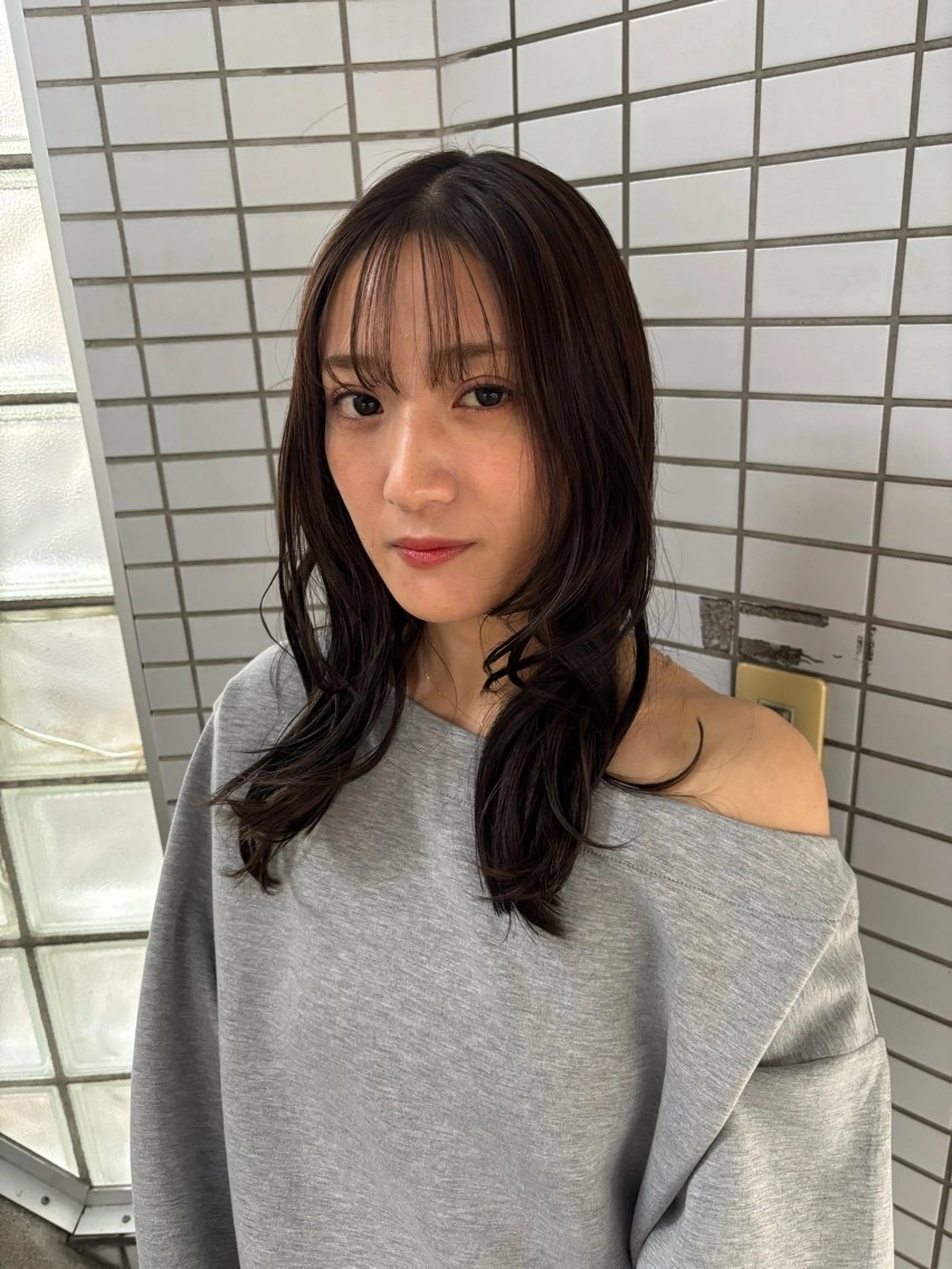 セミロング カット ヘアカラー 「隠れ家サロン」 Salon de Chloe所属・倉敷サロンドクロエ ꕀ井上恋夢ꕀのヘアスタイル