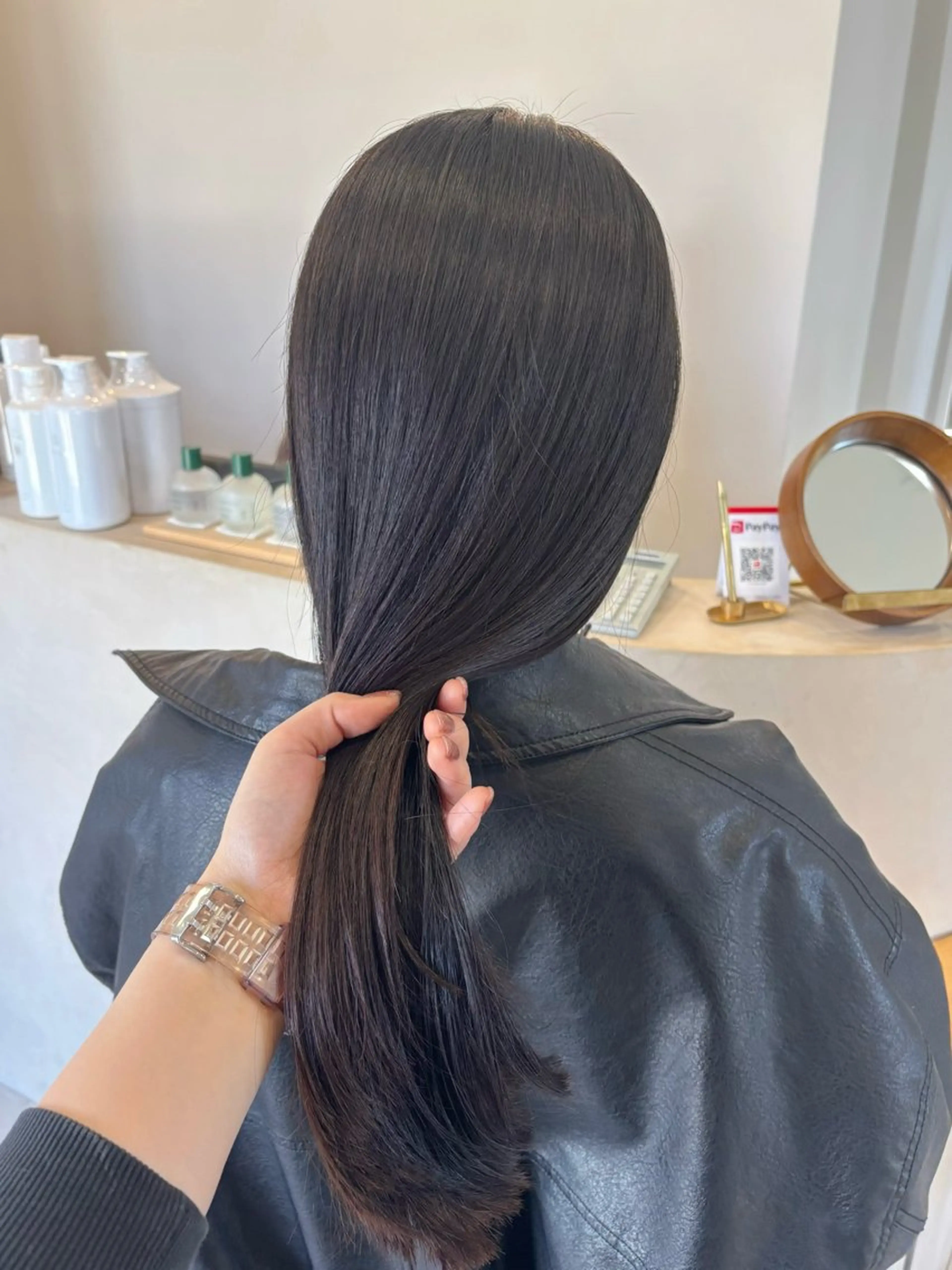 ロング カット 縮毛矯正 真弓 理沙のヘアスタイル