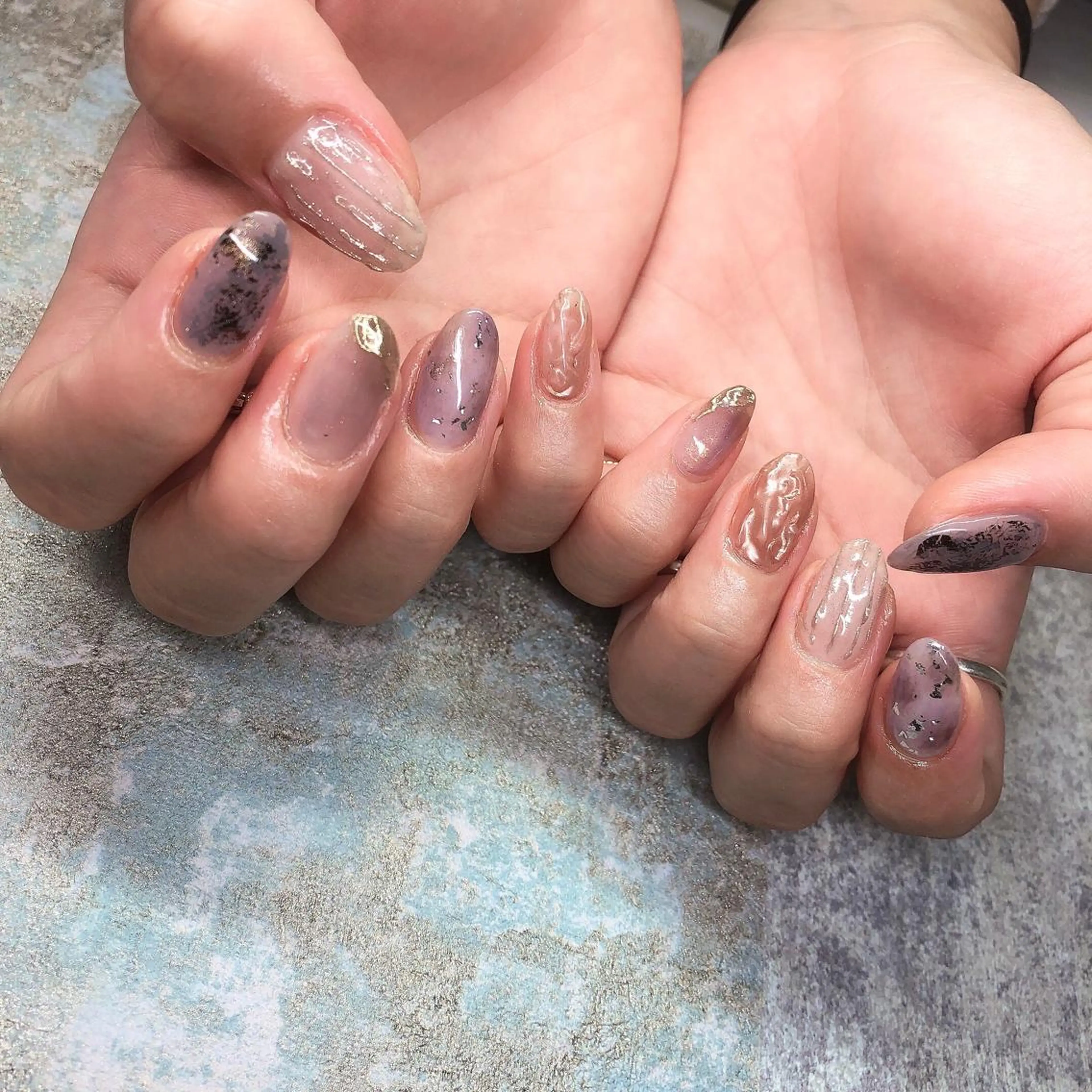 ロング カラー ヘアアレンジ キッズ ネイル マツエク・マツパ 福田 加奈のネイルデザイン