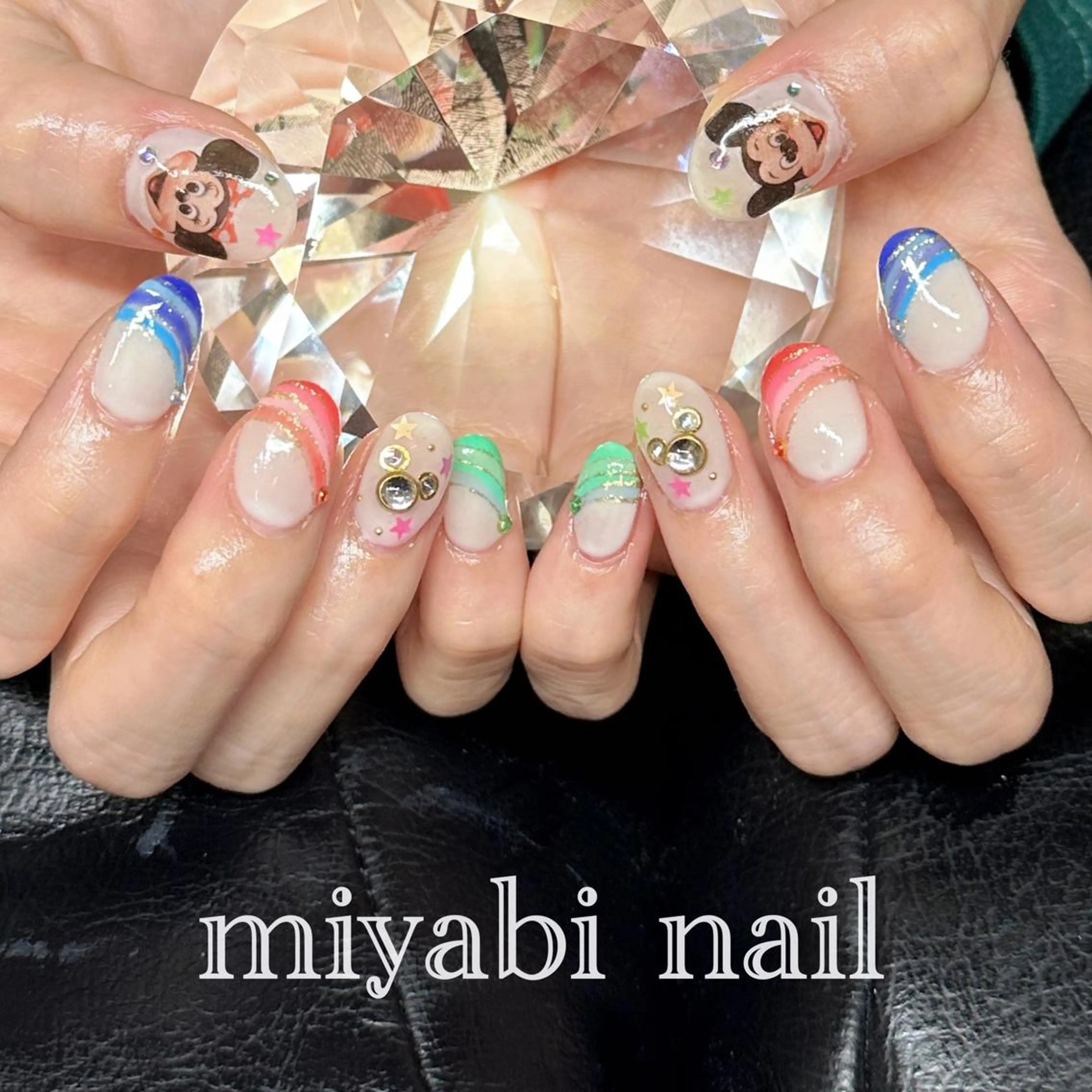 ネイル ジェルネイル 持ち込み 春ネイル ハンドネイル miyabi nail 桂川駅近くのネイルデザイン