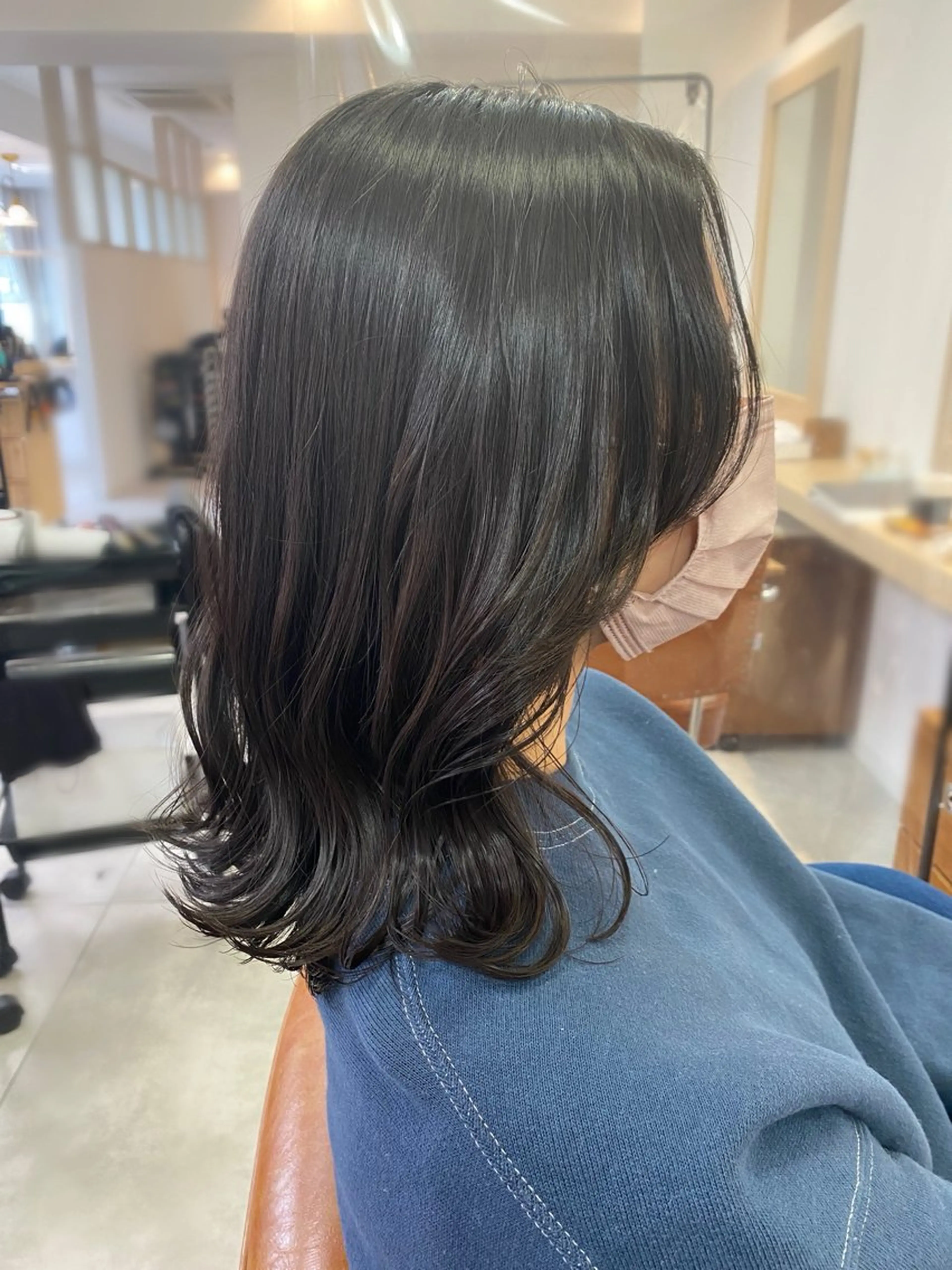 ミディアム 顔まわりカット/金山 /大園芽依のヘアスタイル