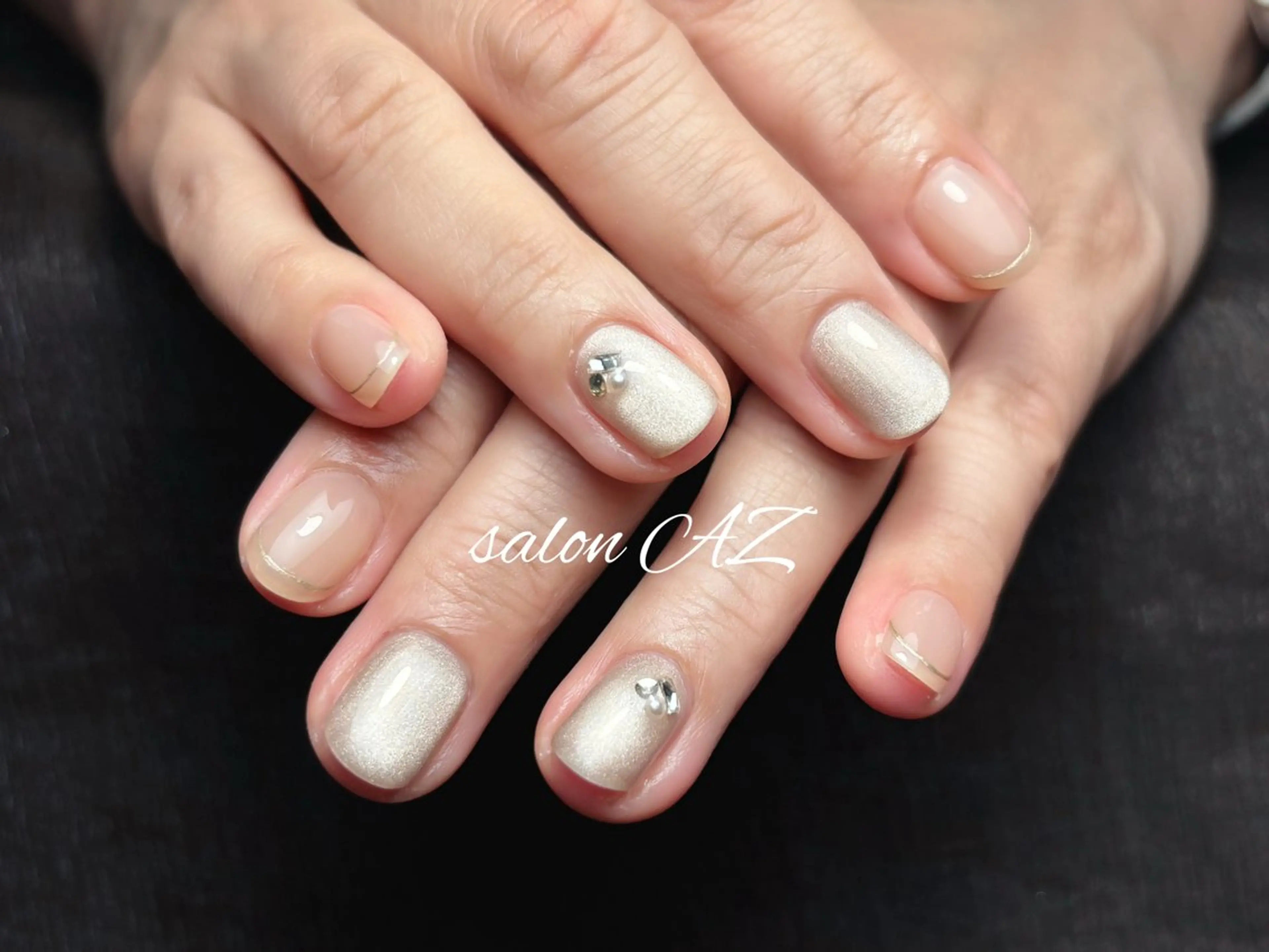 ネイル 桜ネイル 長さ出し フットネイル フレンチネイル ジェルネイル salon AZのネイルデザイン