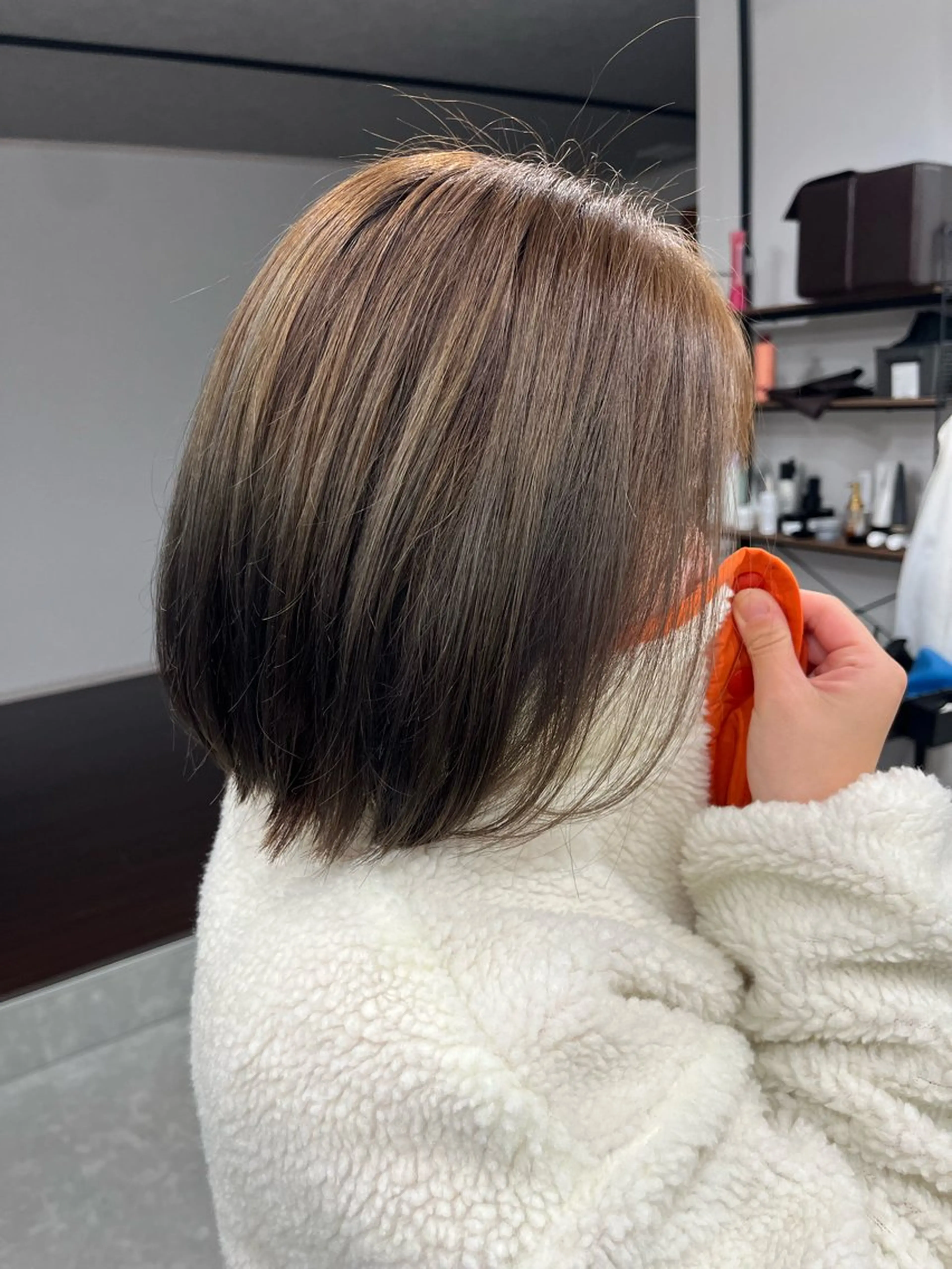 ミディアム ボブ 縮毛矯正/メンズ パーマWATARUのヘアスタイル