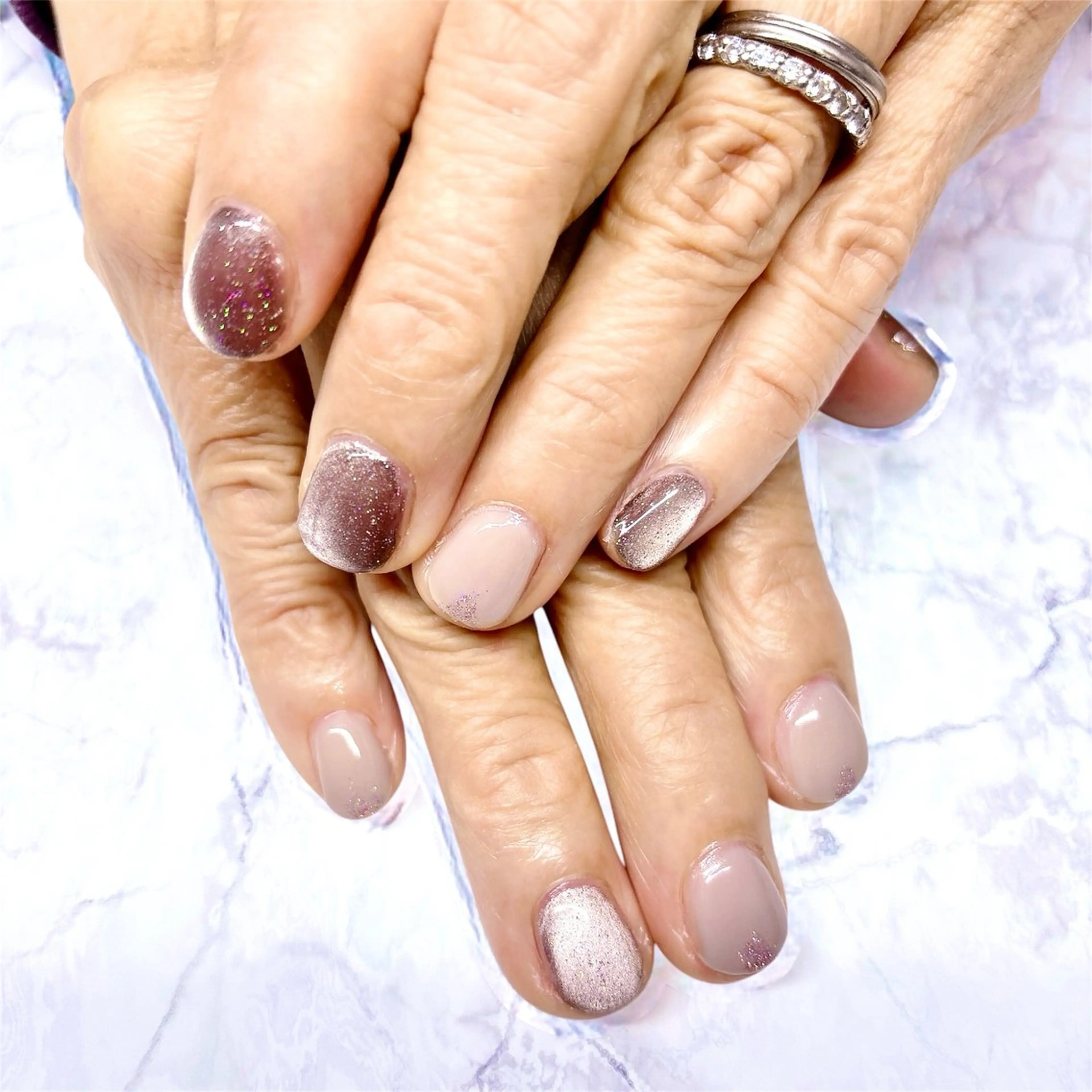 ネイル ラメ(グリッター) マグネットネイル MYu Beauty Salon  MAIのネイルデザイン