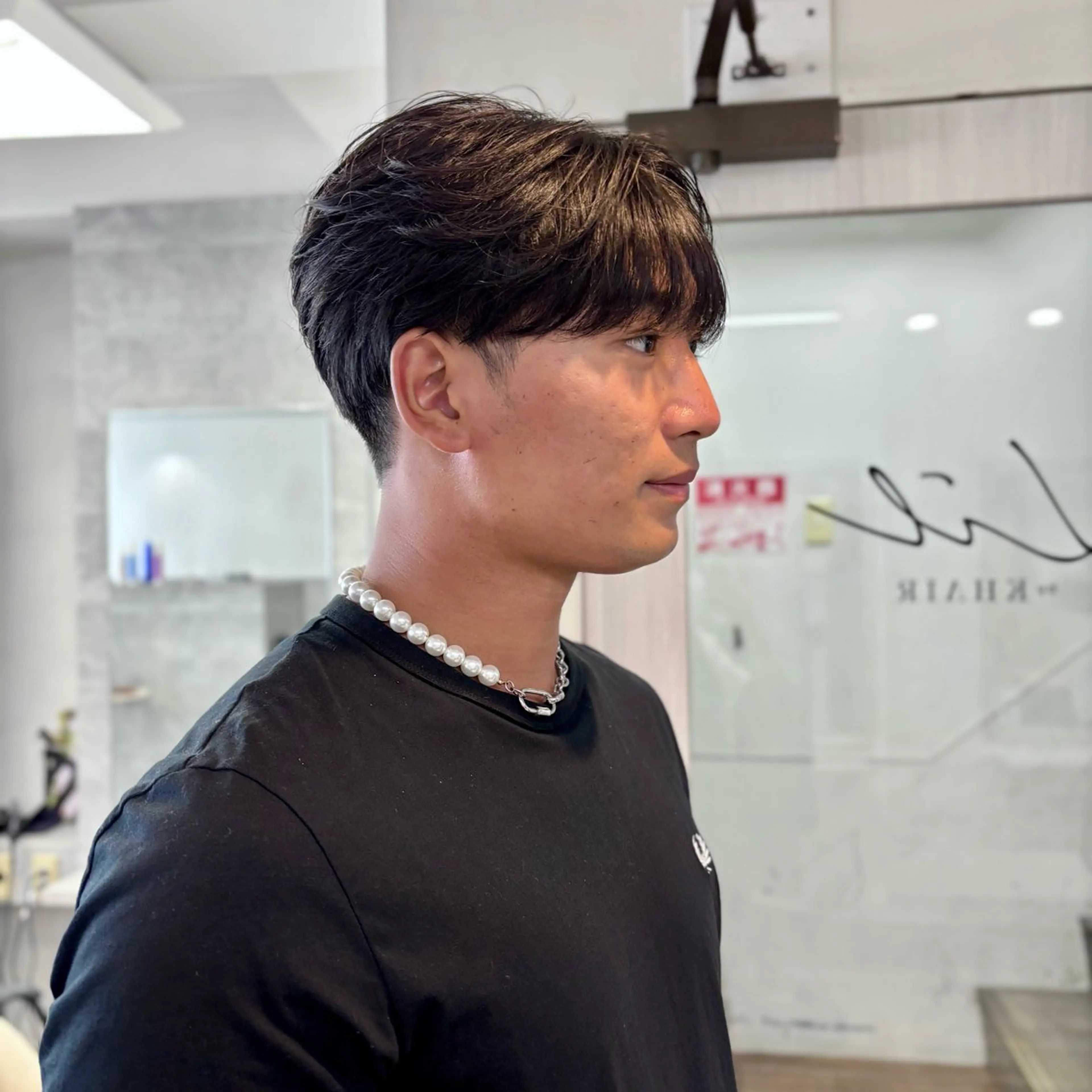 メンズ マッシュ シースルーマッシュ カット 谷昂将　メンズ梅田 /パーマ/毛流れのヘアスタイル