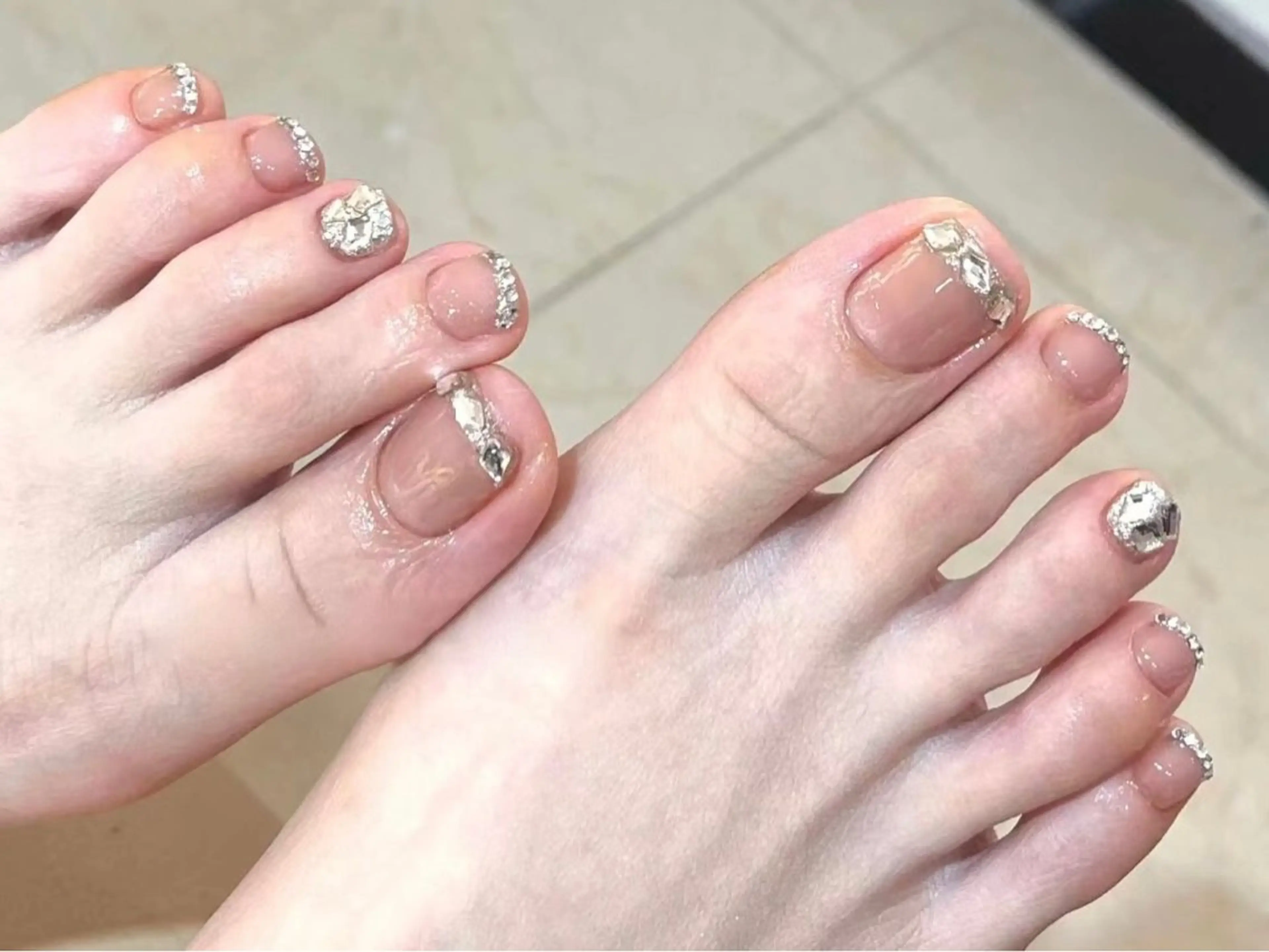 👣フットネイル持ち込み・デザイン(デザイン何本でもok)「初回ジェルオフ無料ケア込み」￥9500の写真