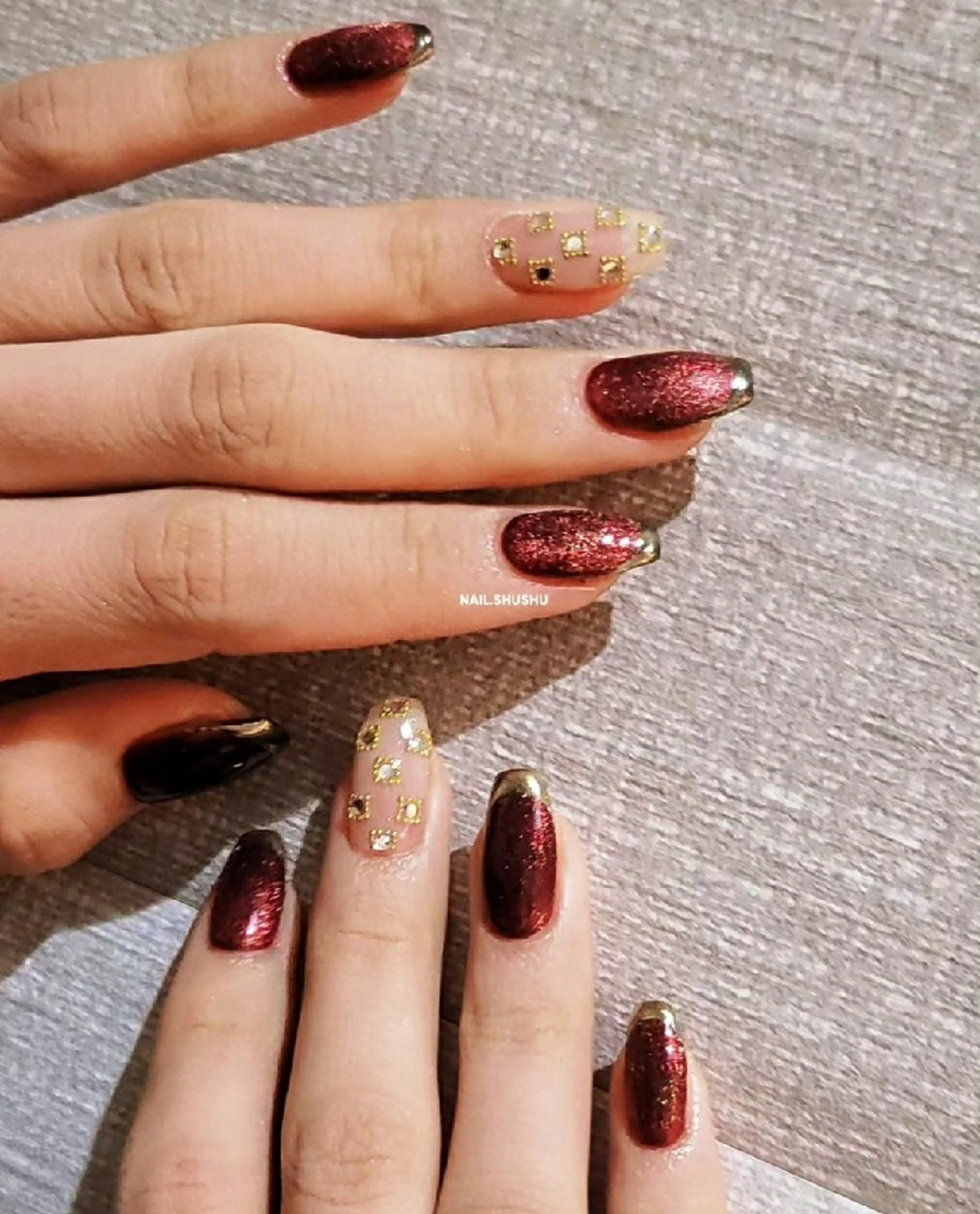 ネイル 持ち込み ニュアンスネイル ワンカラーネイル シンプルネイル 冬ネイル ハンドネイル 3dパーツ/流行り 👧shushu❤️のネイルデザイン