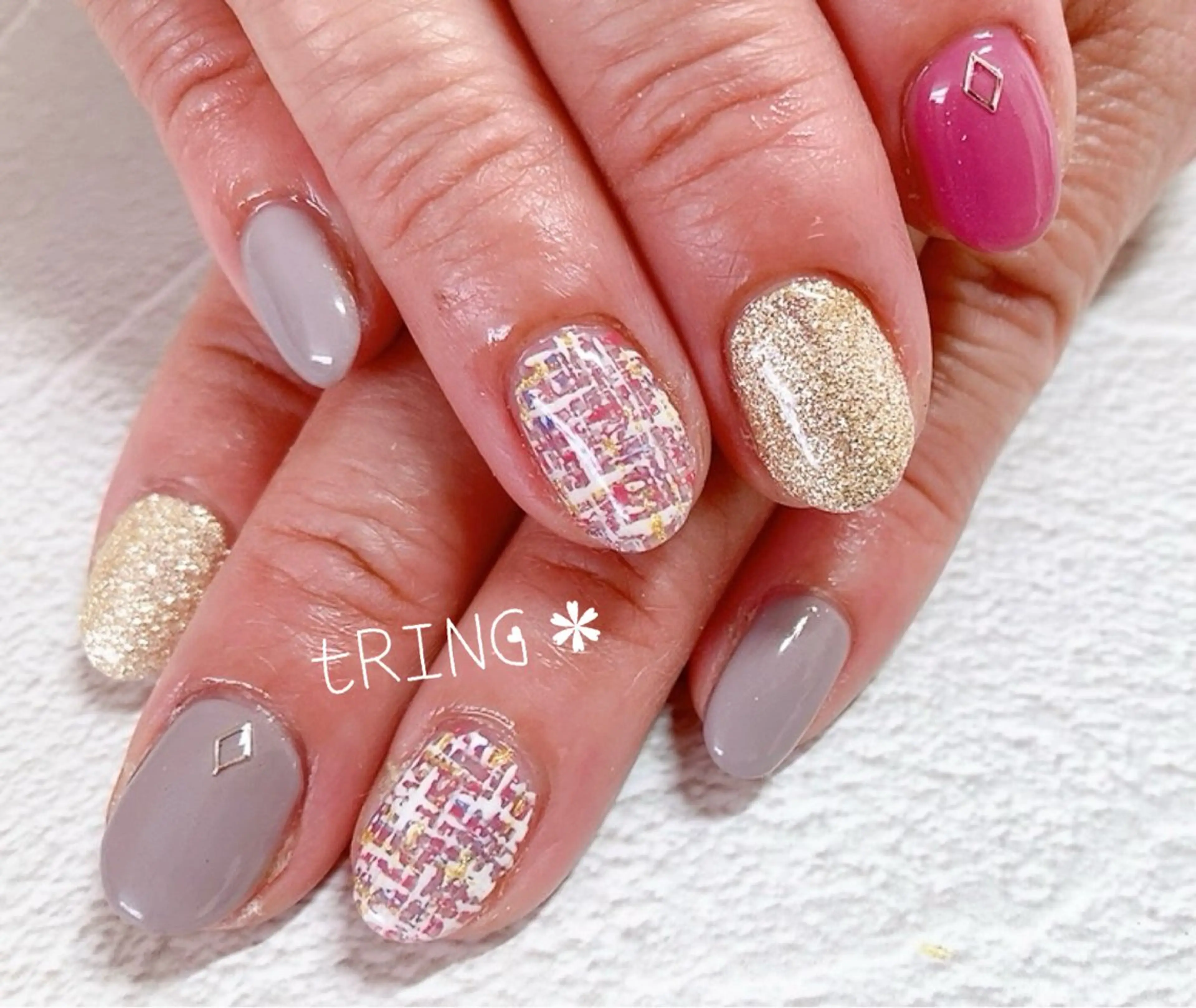 ネイル ハンドネイル tRING＊ しいの木台のネイルデザイン
