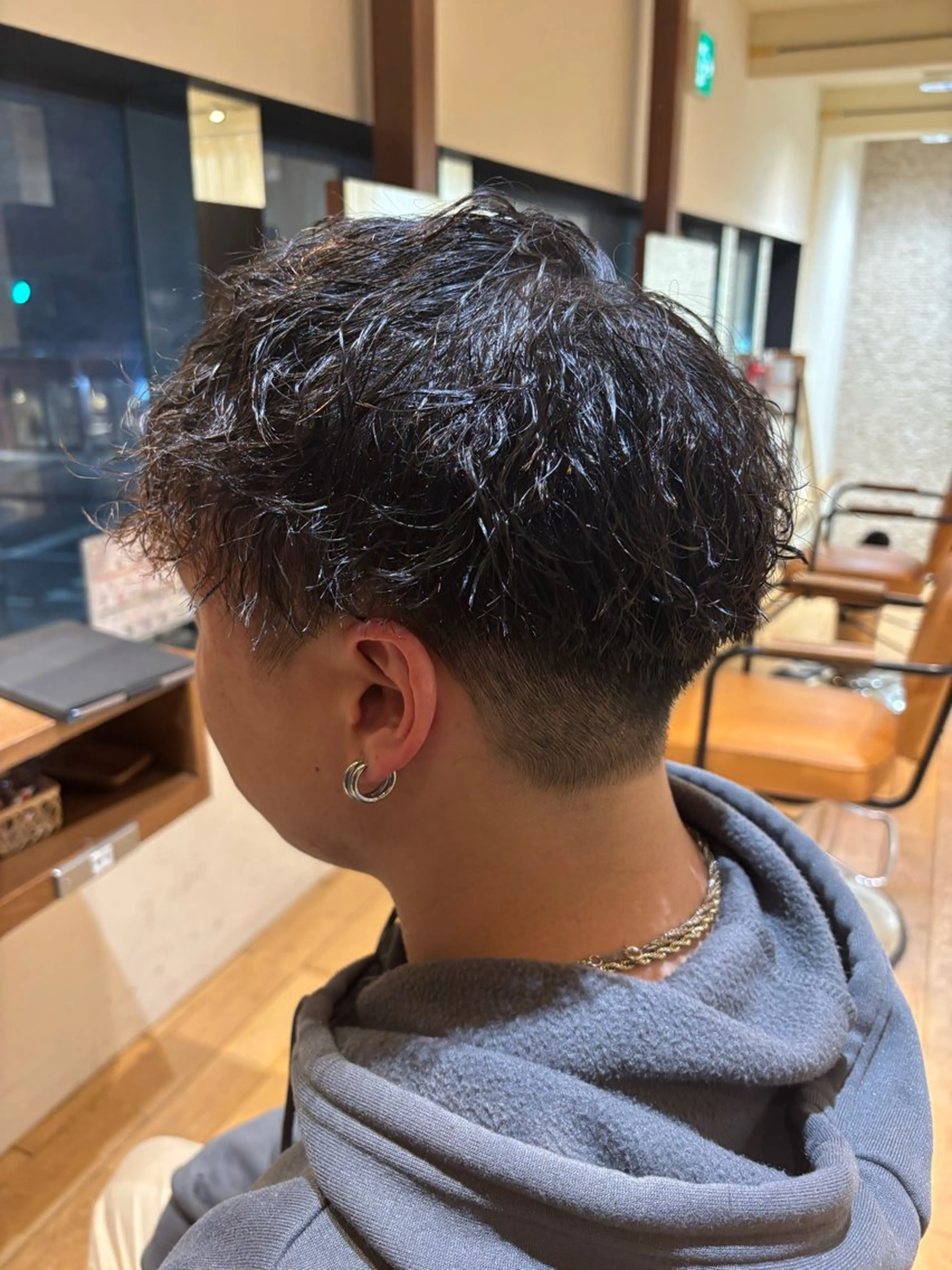 パーマ メンズ カット パーマ おもだか　がく /レディースカットのヘアスタイル