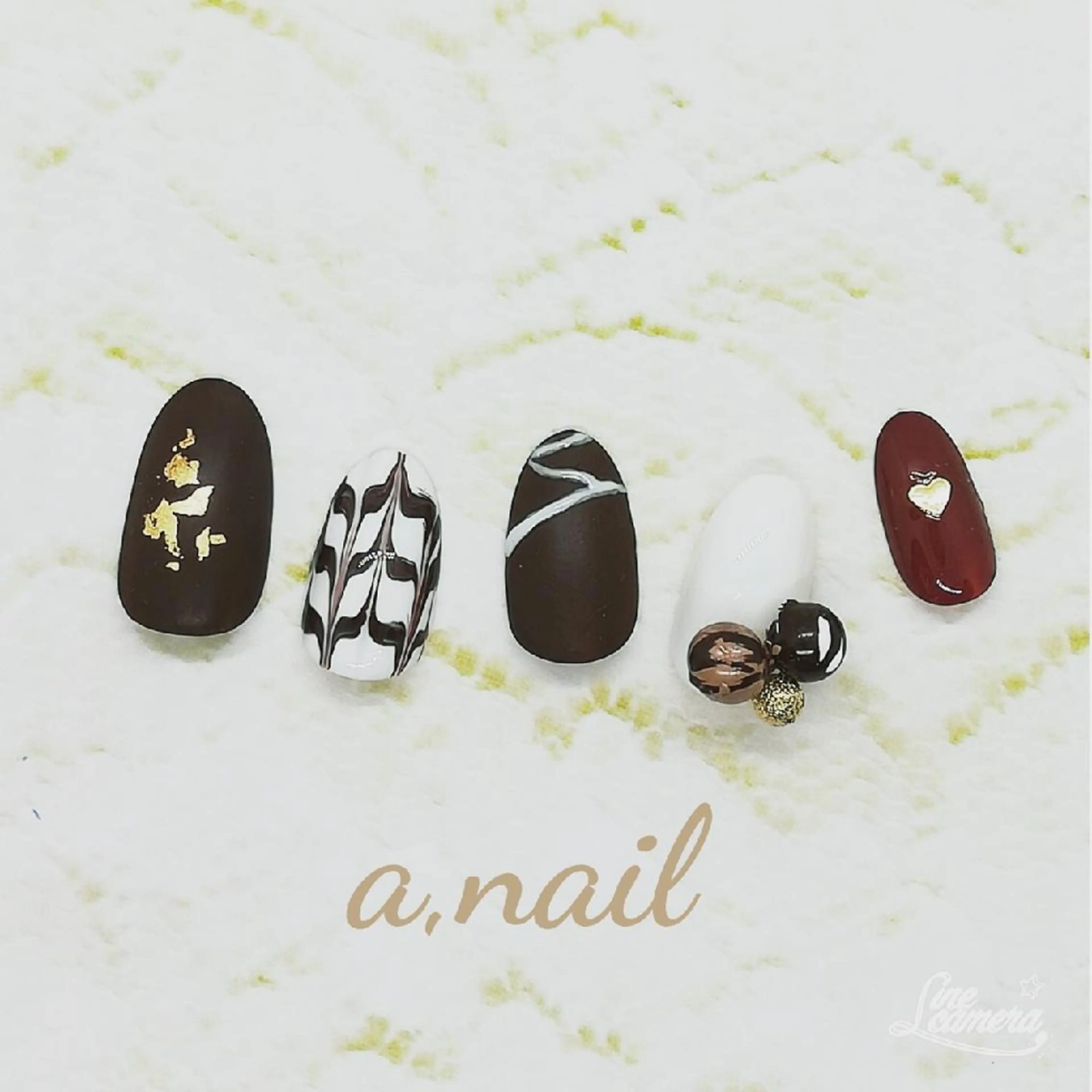 ネイル ストーンネイル ハンドネイル ネイルサロン エーネイルのネイルデザイン