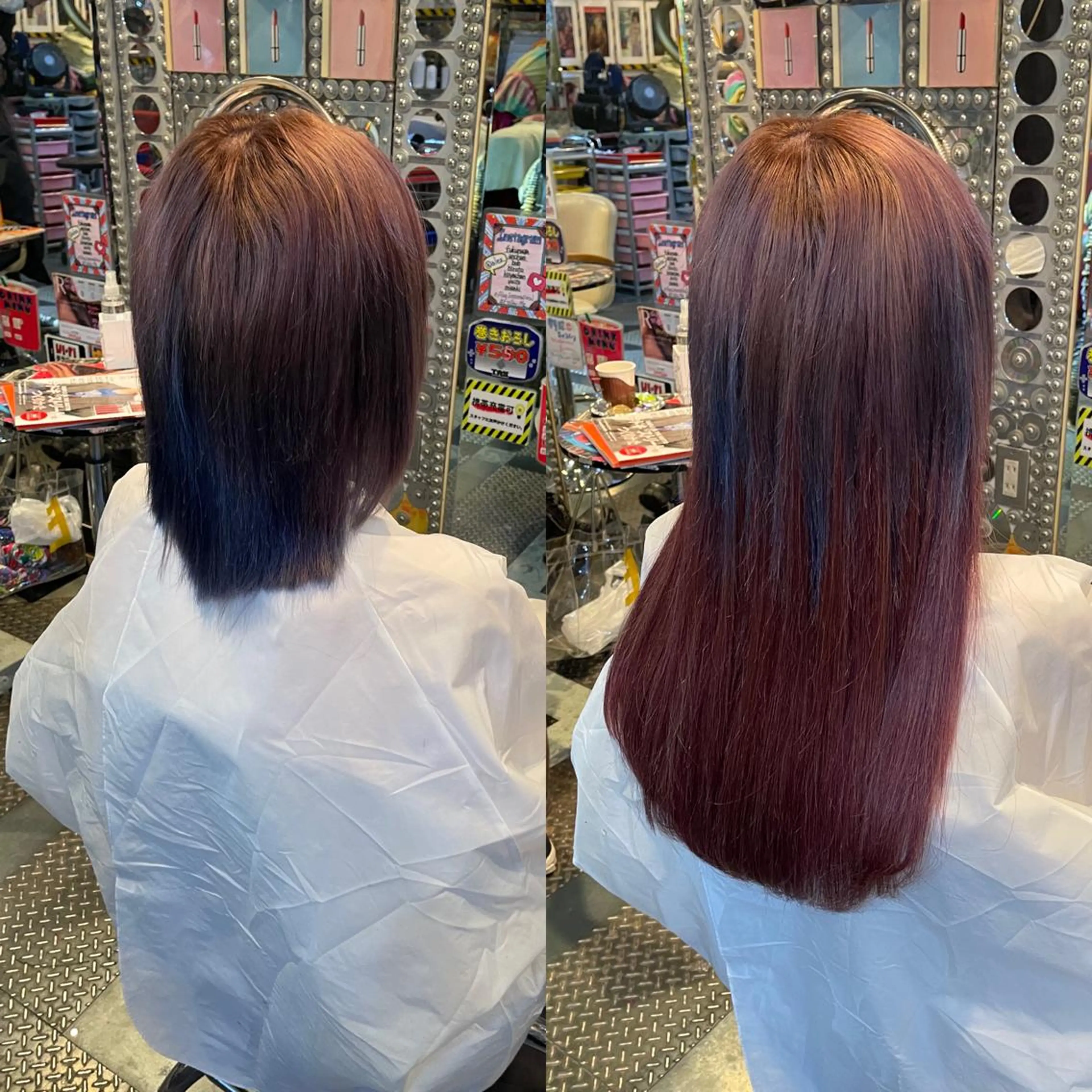ショート カラー ヘアアレンジ マツエク・マツパ 編み込みエクステ シールエクステ エクステ haco+所属・🌈派手髪エクステ ブレイズ🌈ひろとのヘアスタイル