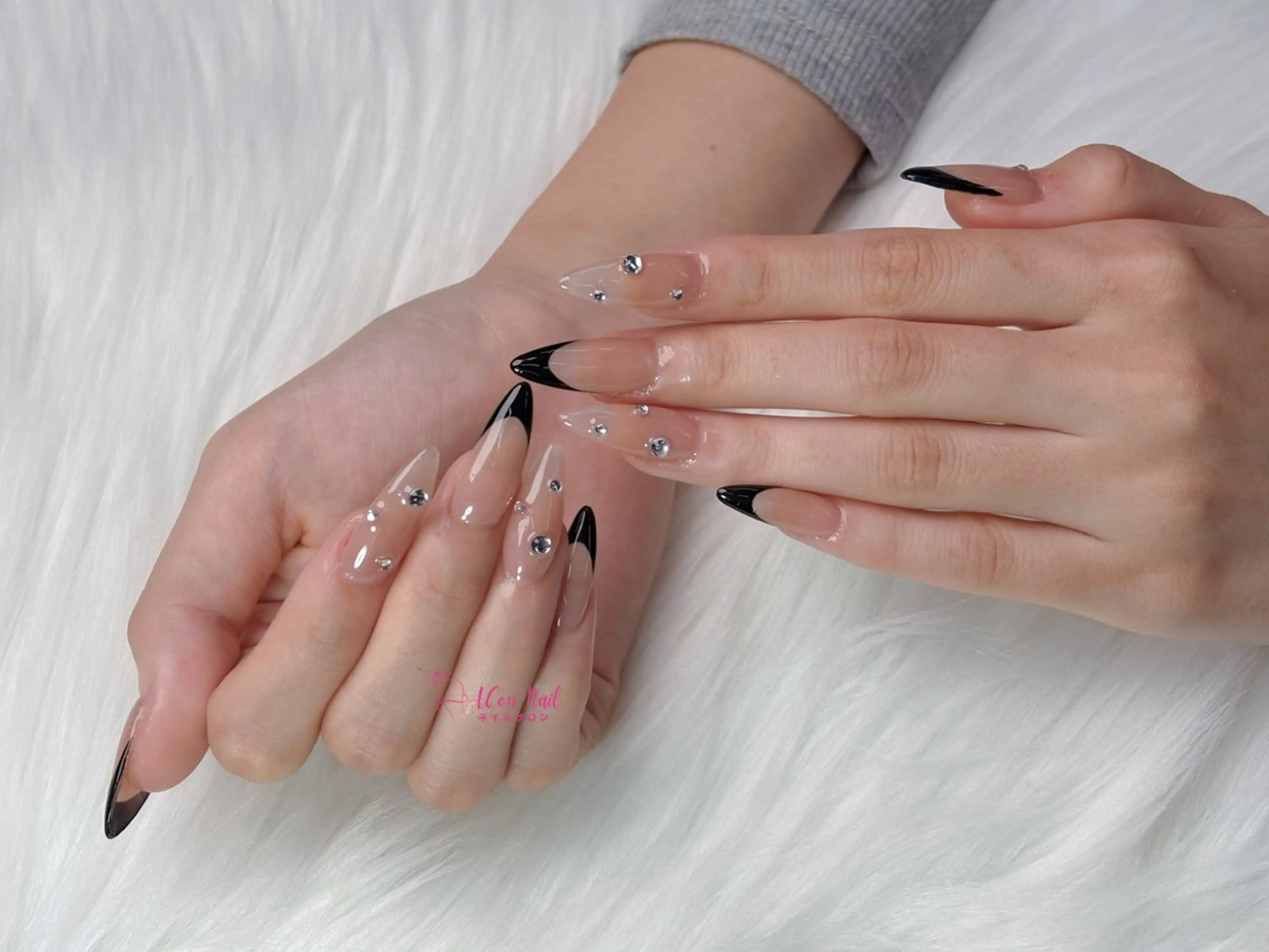 ネイル 桜ネイル 長さ出し フラワーネイル フレンチネイル ジェルネイル ハンドネイル AConNailSalon所属・ACon NailSalonのネイルデザイン