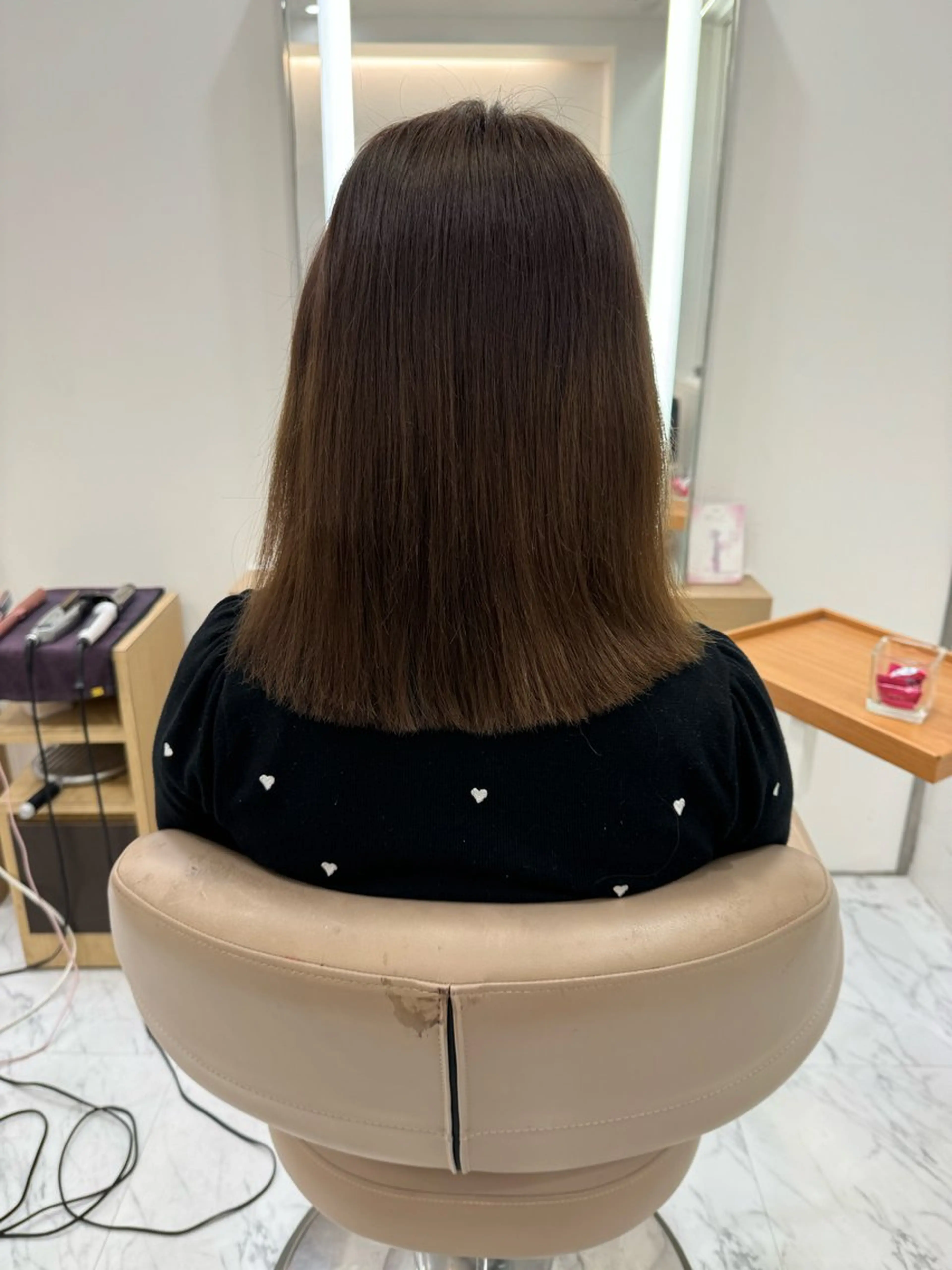 セミロング シールエクステ エクステ 韓国風ヘア 濱川響太レディース カットモデルのヘアスタイル