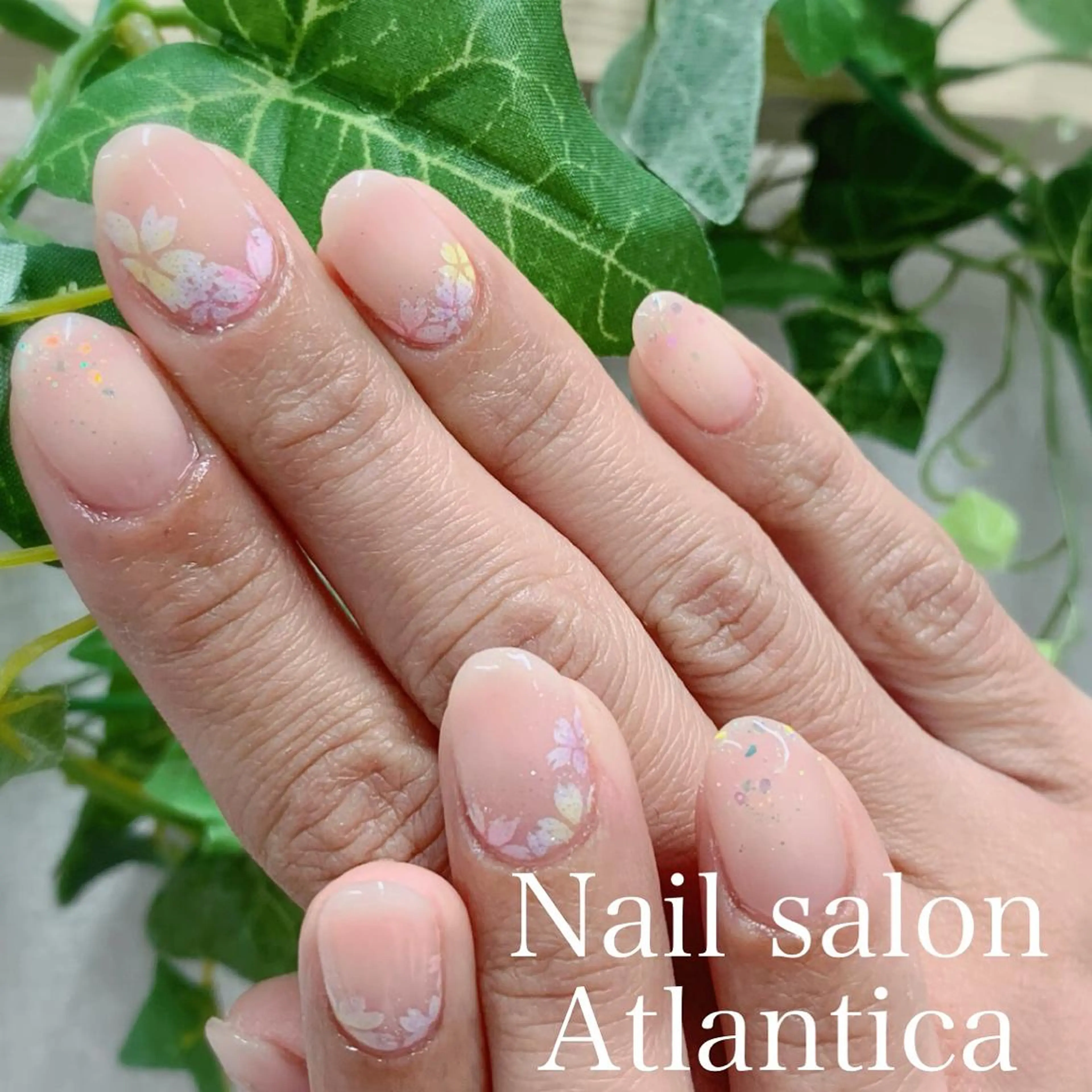 ネイル 桜ネイル ハンドネイル Nail salon Atlantica所属・Nail salon ✩ ｱﾄﾗﾝﾃｨｶのネイルデザイン