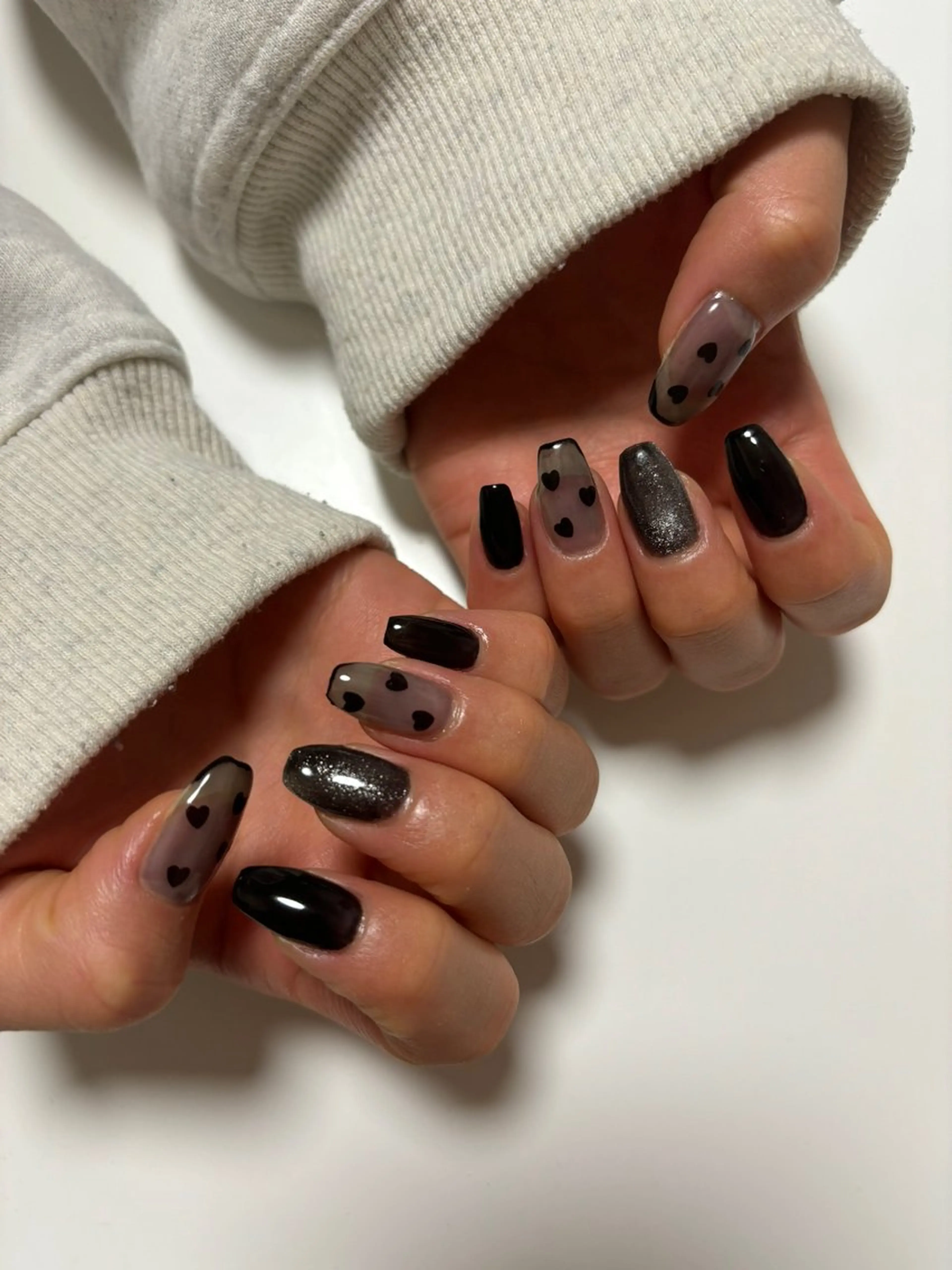 ネイル 長さ出し フラッシュネイル マグネットネイル 持ち込み ハンドネイル mimy ayusaのネイルデザイン