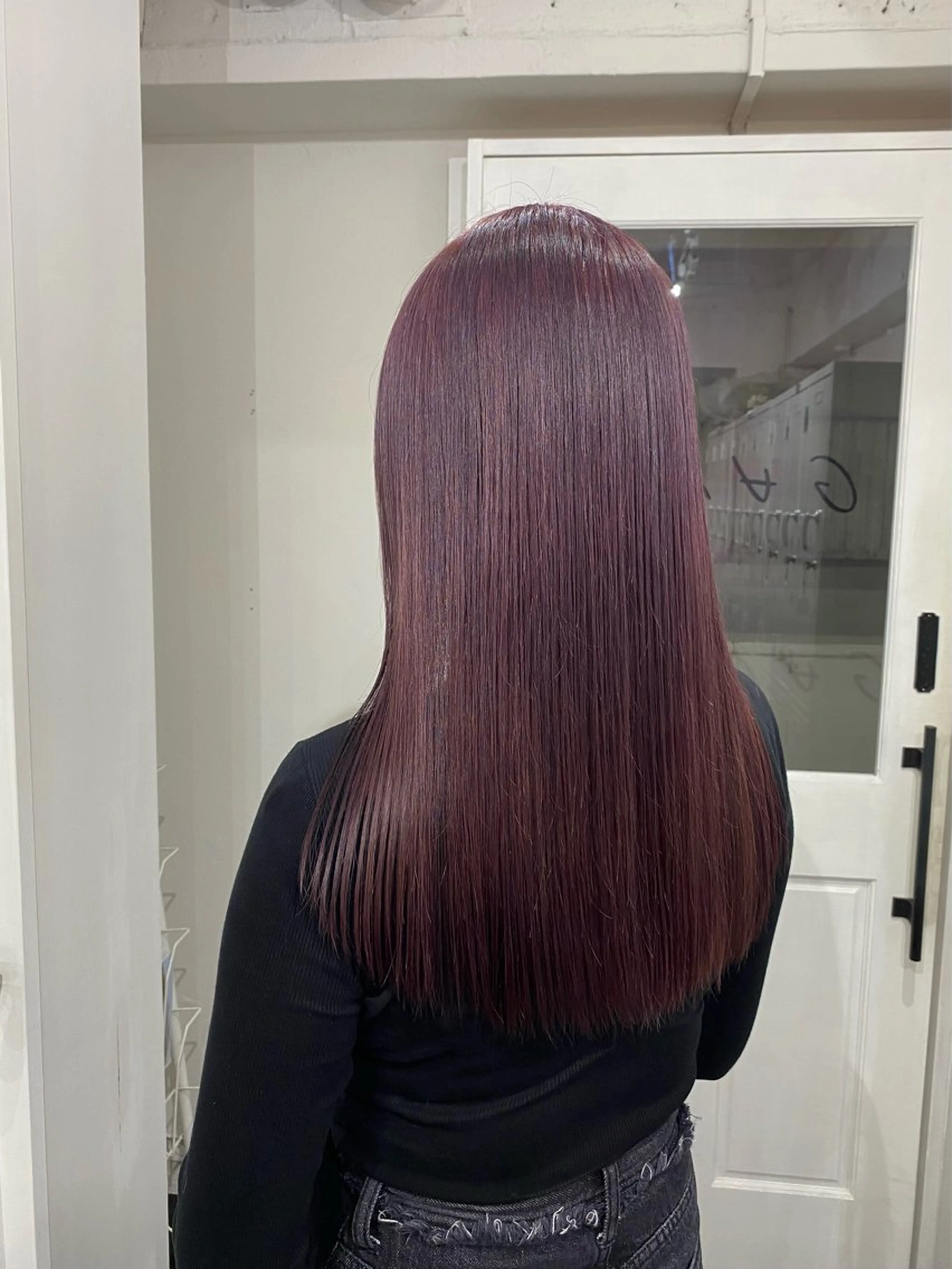 セミロング カラー ブリーチ カシス ラベンダーカラー ヘアカラー トリートメント ヘアセット 楓🦋韓国系レイヤー / 透明感カラー🤍のヘアスタイル