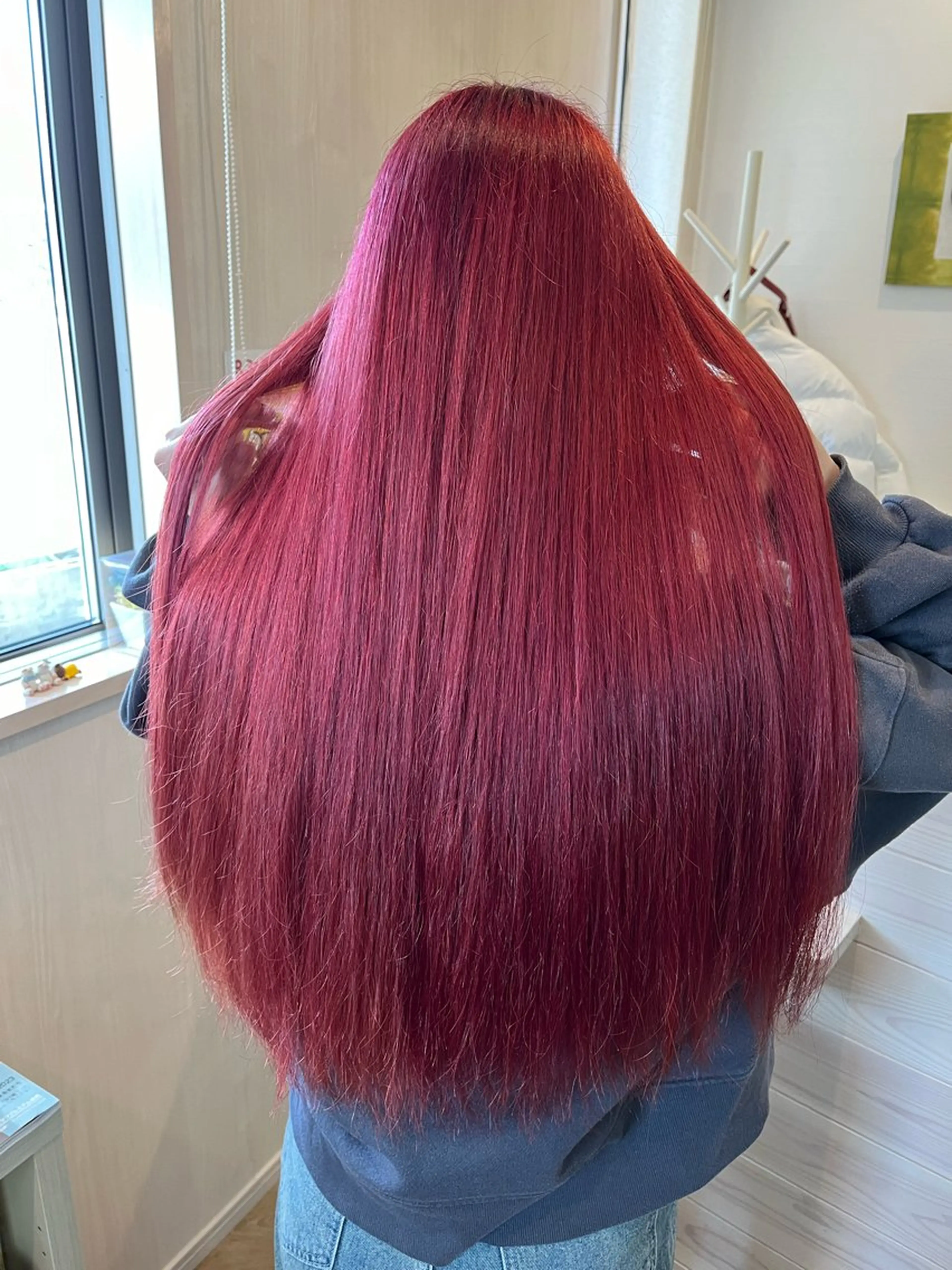 ロング カラー ヘアアレンジ ヘアカラー トリートメント like みやびのヘアスタイル