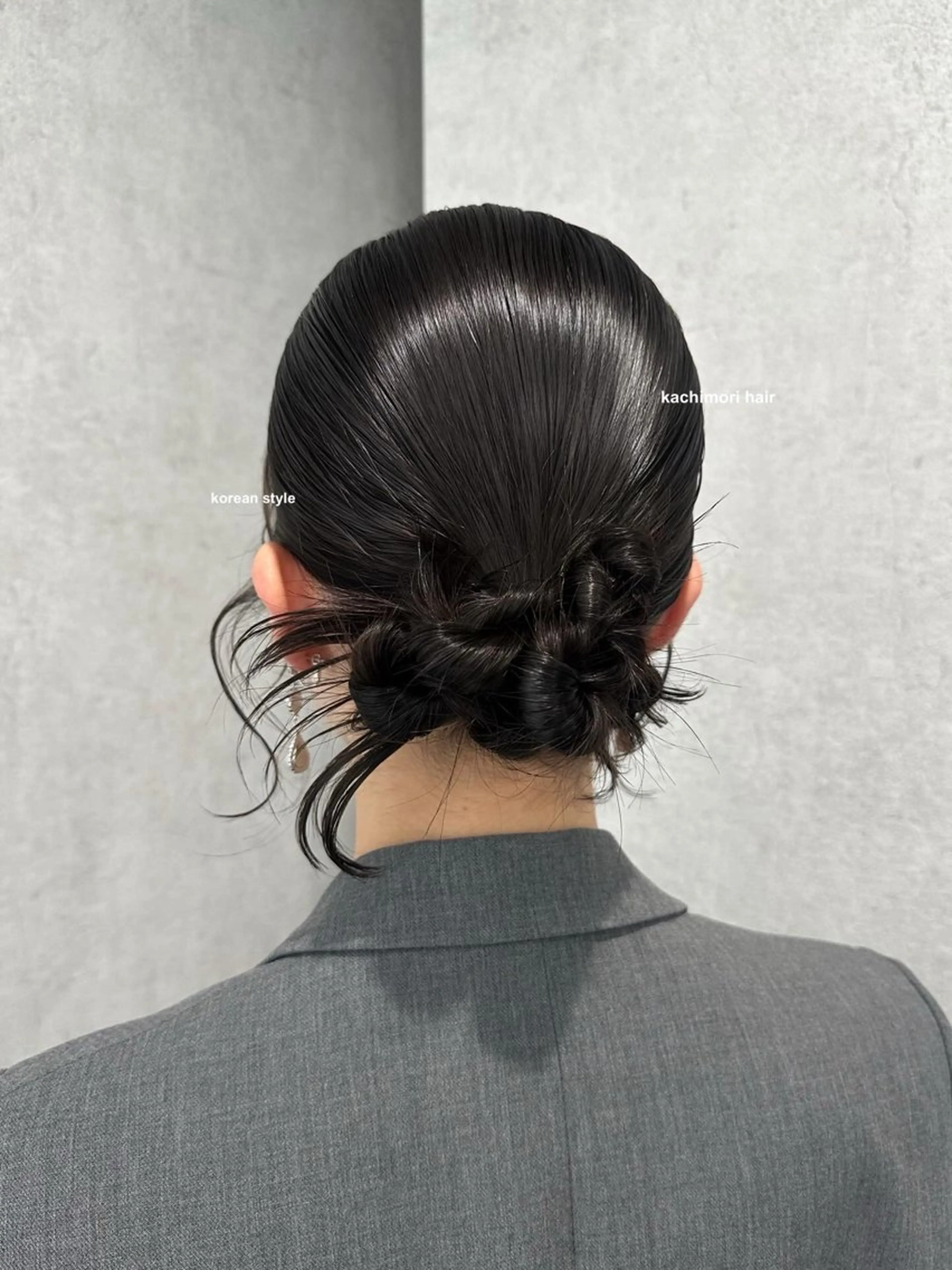 セミロング ヘアアレンジ ヘアセット v-lab studio所属・韓国レイヤーカット/ 艶カラー/ noaのヘアスタイル