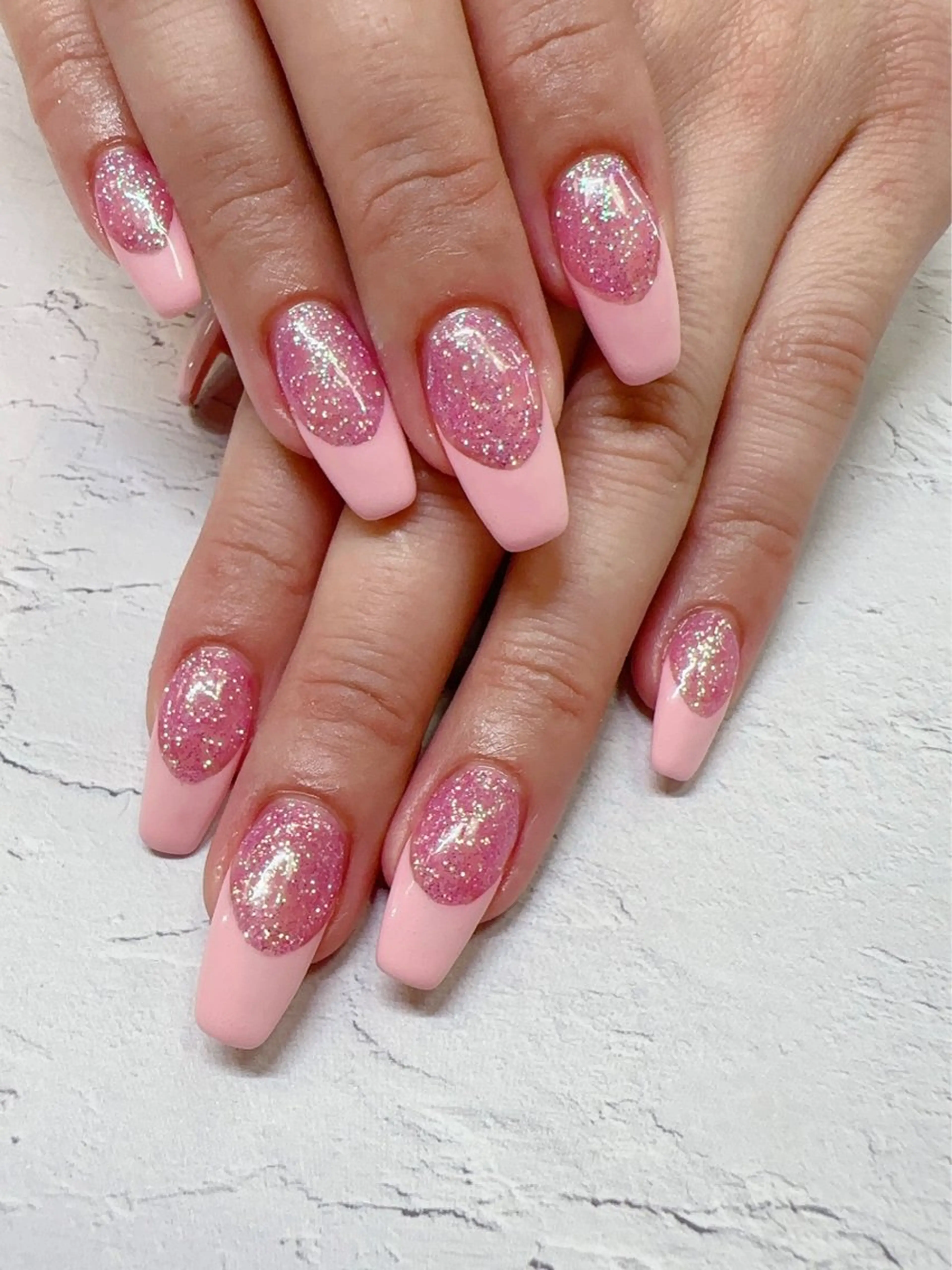 ネイル フレンチネイル ラメ(グリッター) ハンドネイル nailist SATO【銀座】のネイルデザイン