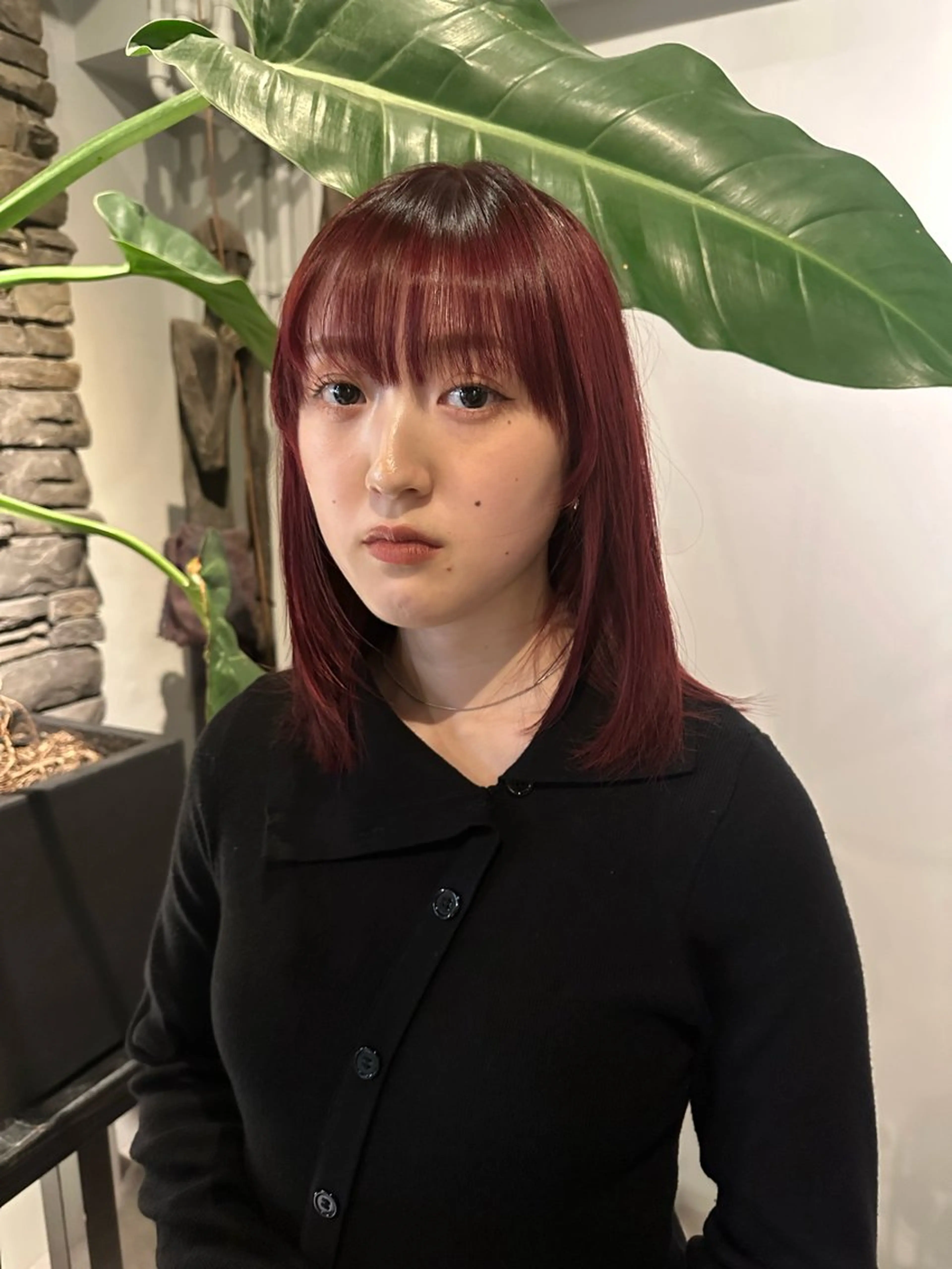 ミディアム ボブ ロングモデル shoのヘアスタイル