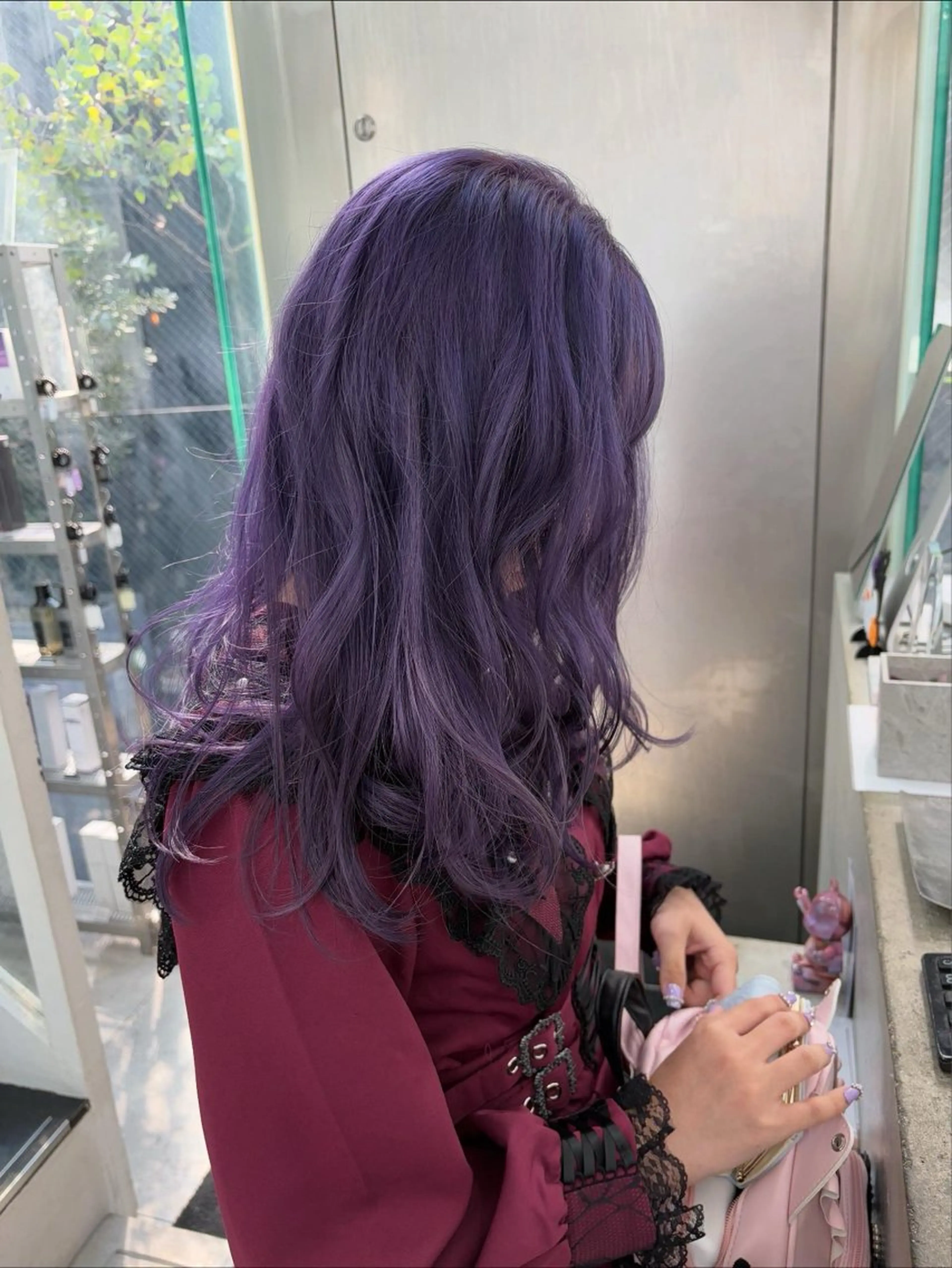 ロング カラー ブリーチ ラベンダーカラー ヘアカラー トリートメント インナーカラー/天神 ブリーチ/吉田のヘアスタイル