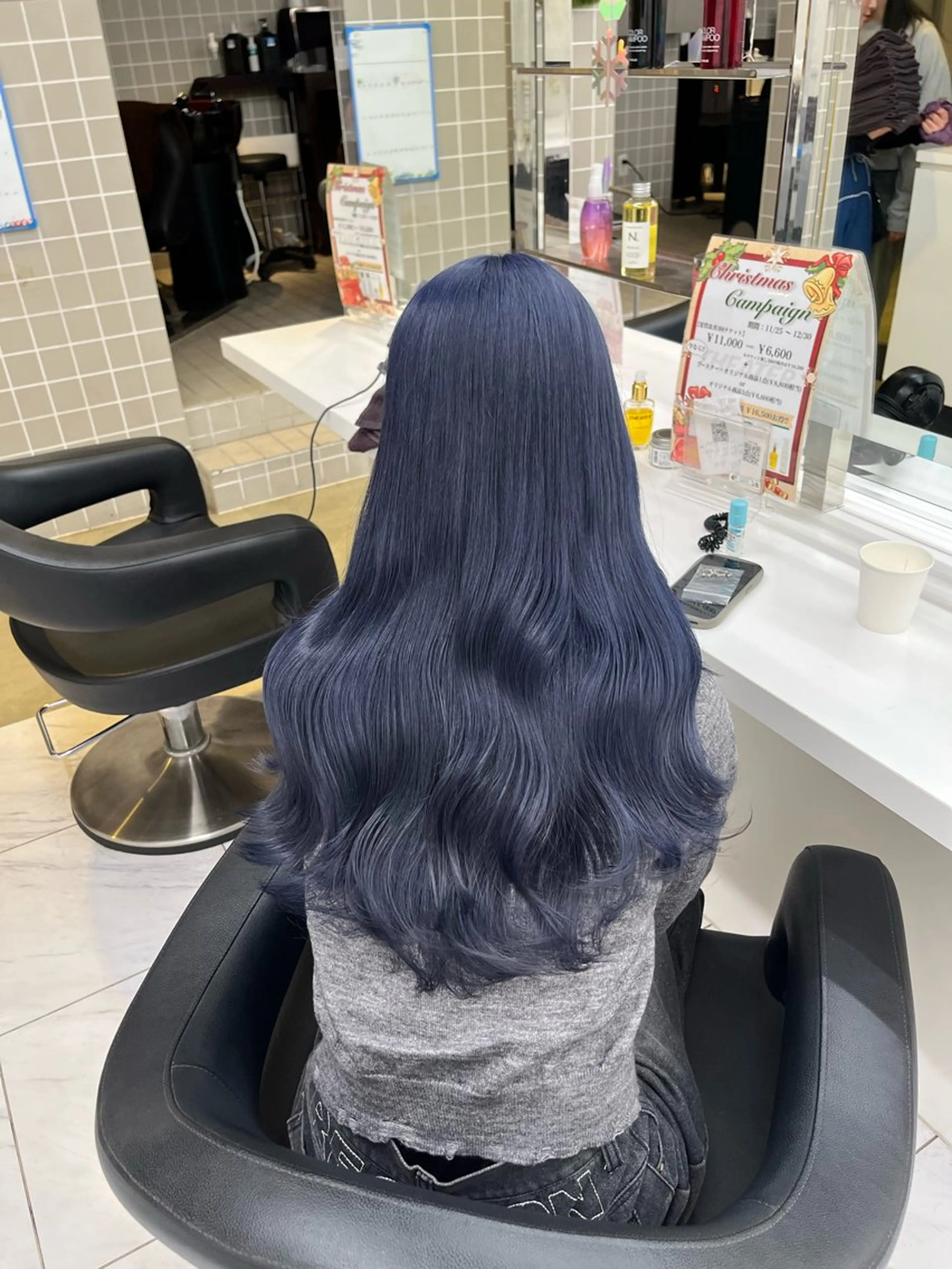 セミロング ヘアカラー トリートメント ヘッドスパ ヘアセット 寒色＆ブリーチ特化 寒色MiOのヘアスタイル