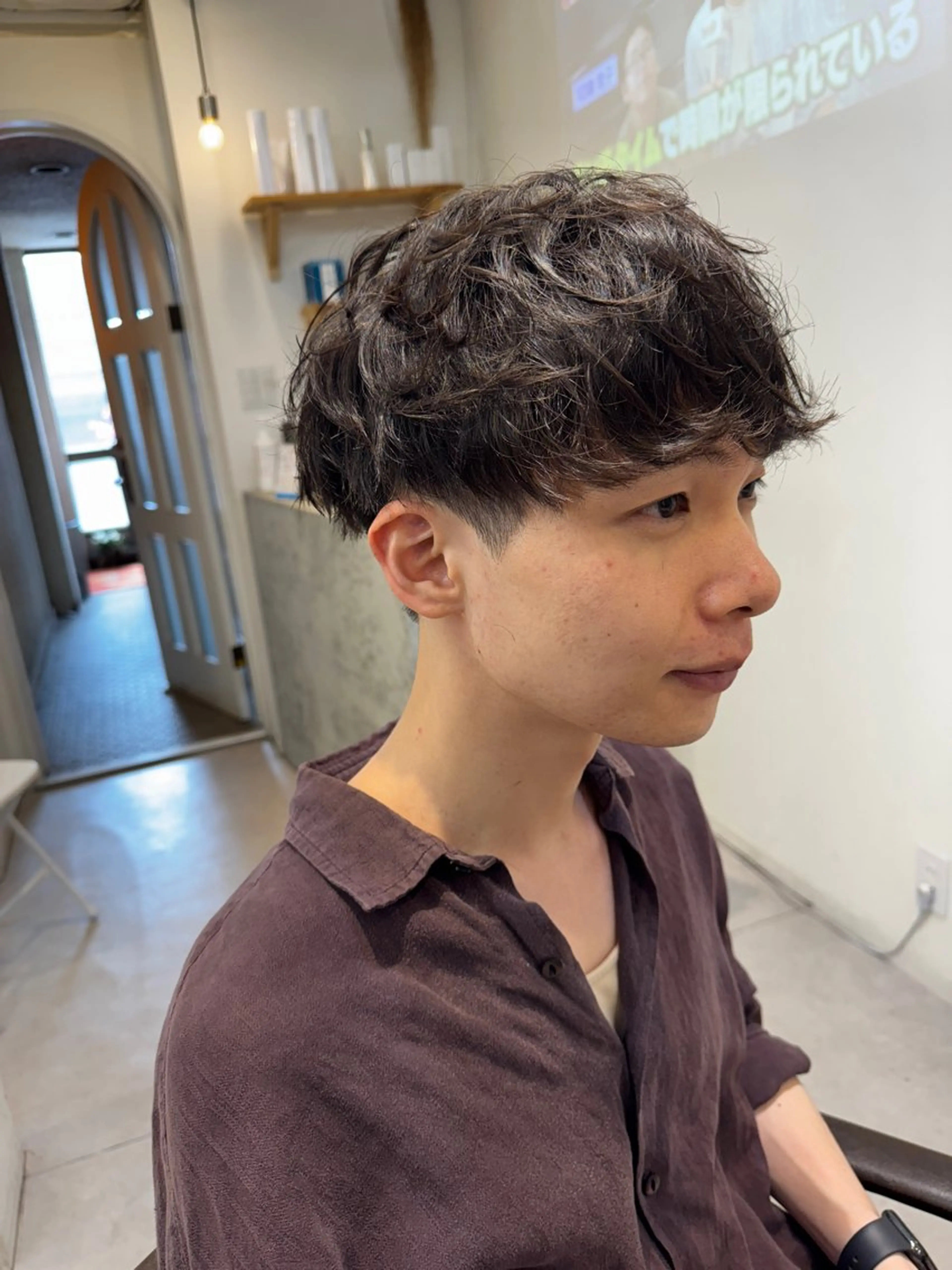 ミディアム パーマ メンズ ミディアムパーマ メンズパーマ カット パーマ トリートメント Dxxxx III所属・女性目線の大人 メンズ*Ayakaのヘアスタイル