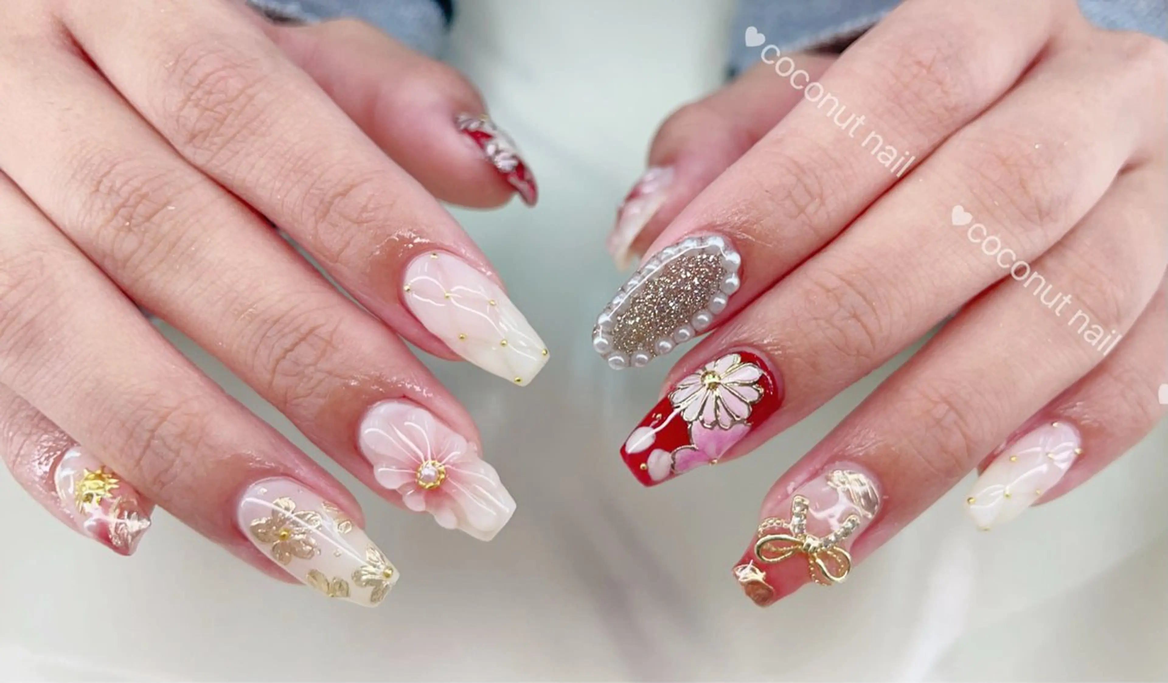 ネイル ハンドネイル 神田 ココナッツのネイルデザイン