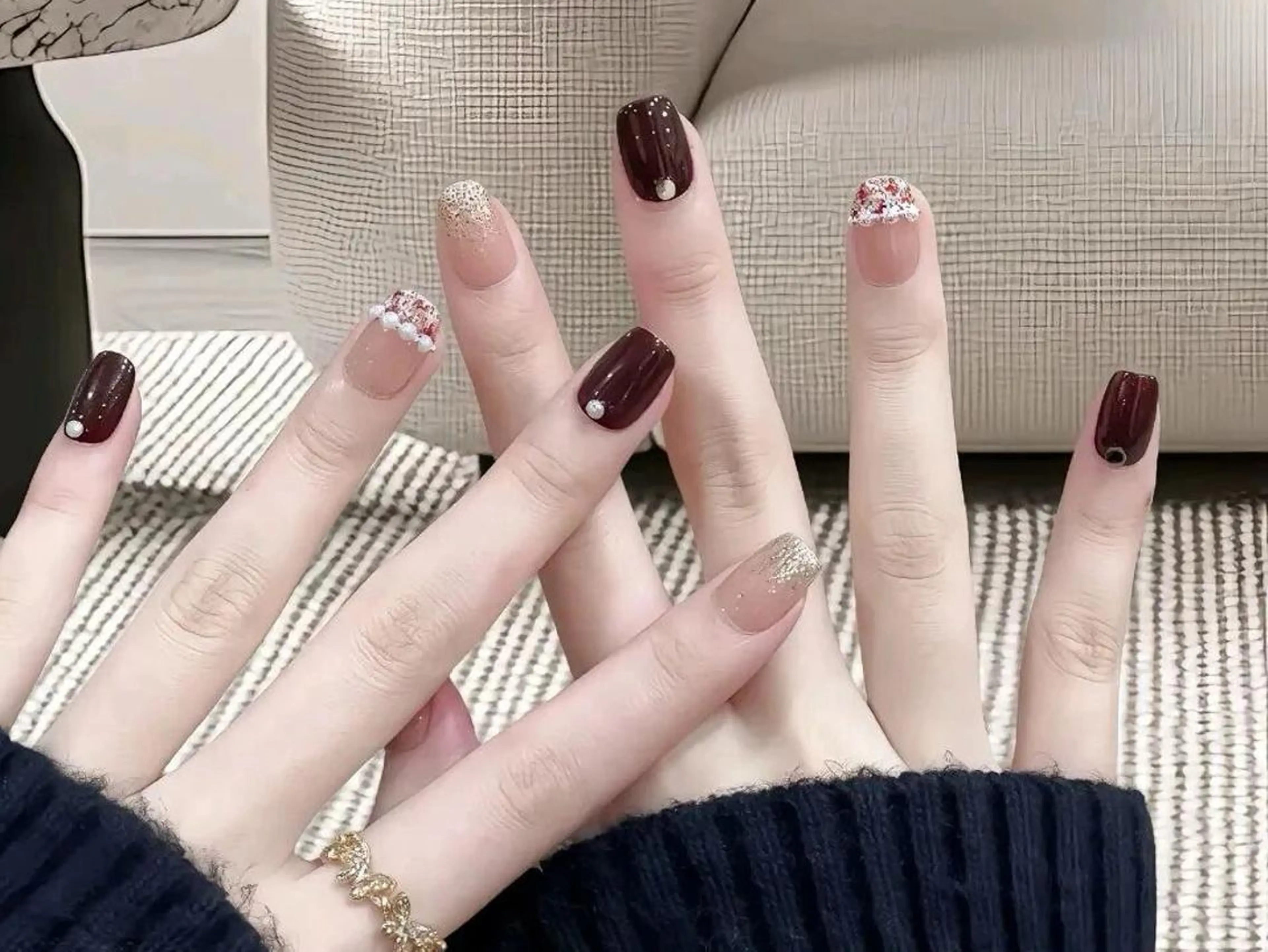 ネイル アートネイル オーロラネイル クリアネイル 長さ出し フレンチネイル best nailのネイルデザイン