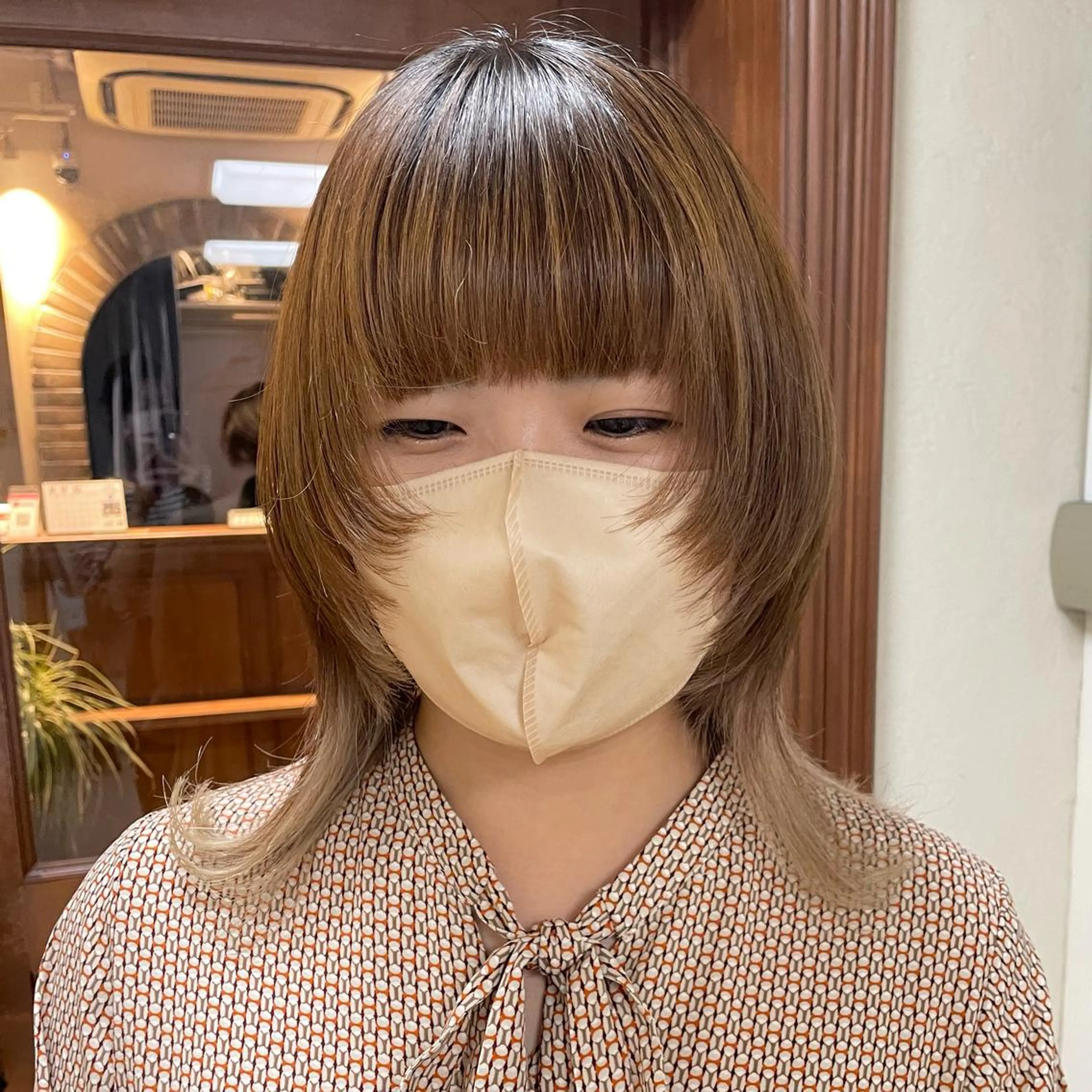 ミディアム カラー ヘアアレンジ カット ヘアカラー 縮毛矯正 トリートメント maoブリーチ無し 似合わせカラーのヘアスタイル