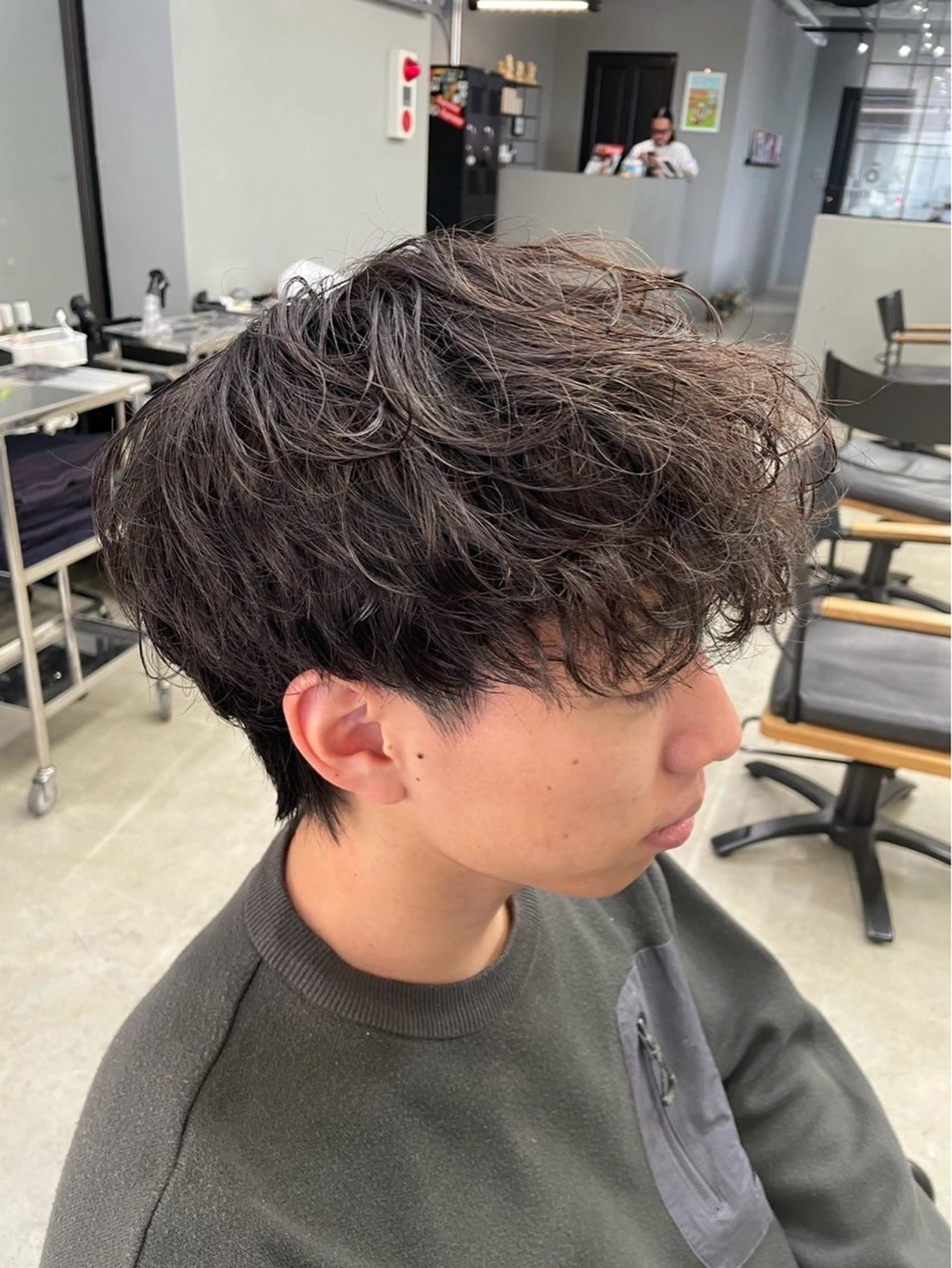 ショート パーマ メンズ カット パーマ メンズ専門サロン wokeのヘアスタイル