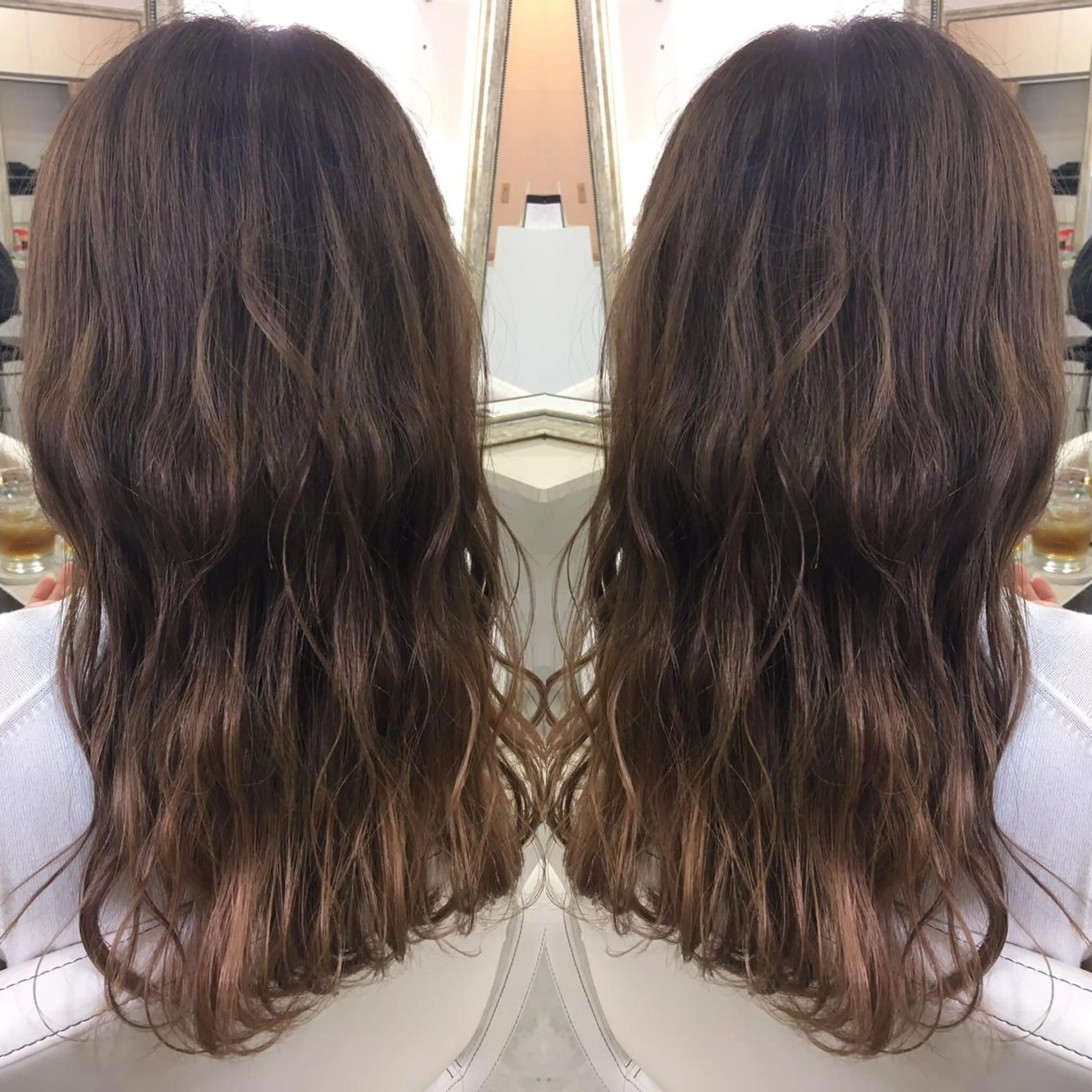 セミロング ロング カラー 髪質改善 中川　翔のヘアスタイル