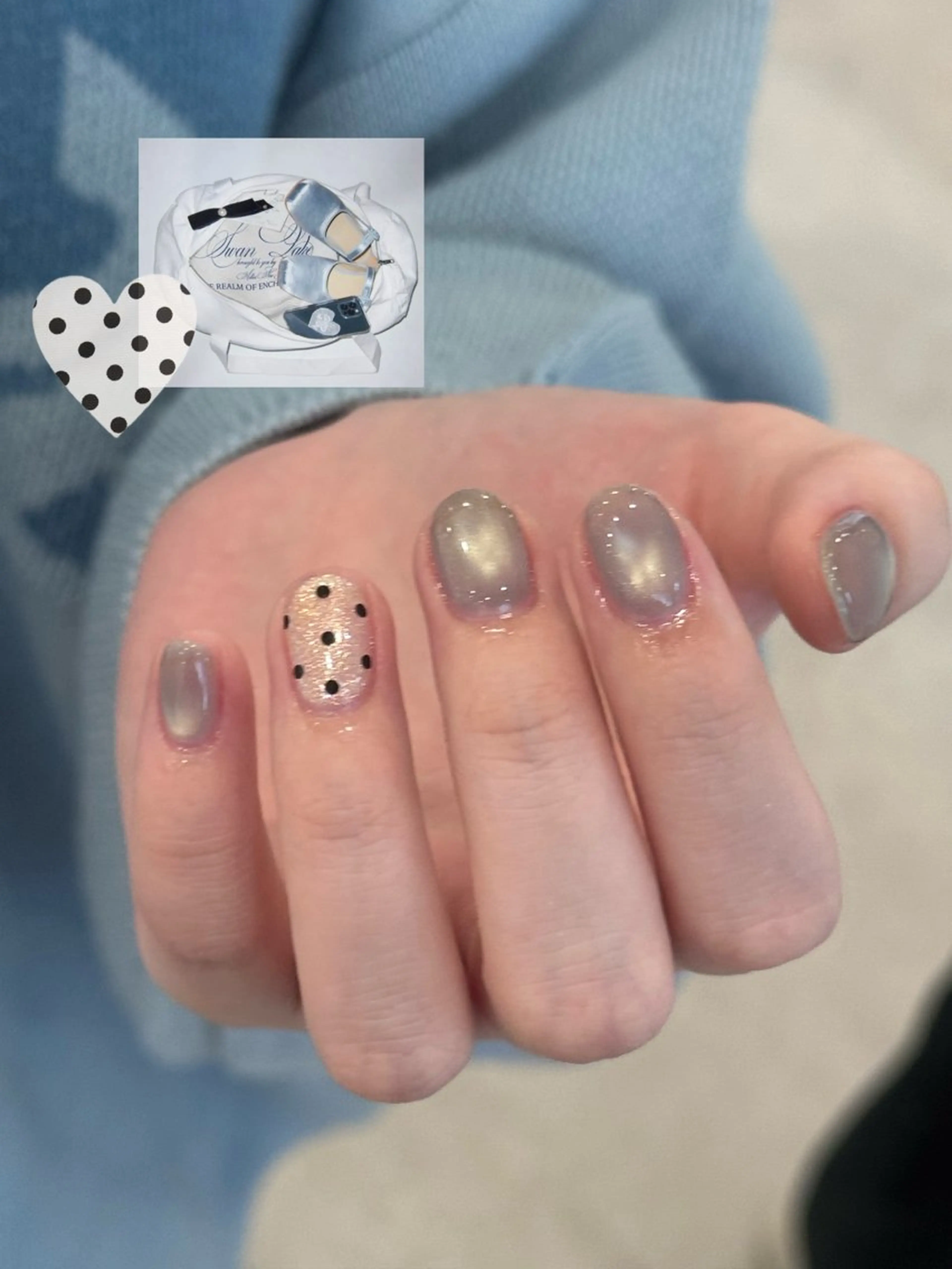 ネイル アートネイル マグネットネイル vive所属・市野瀬 凪紗のネイルデザイン