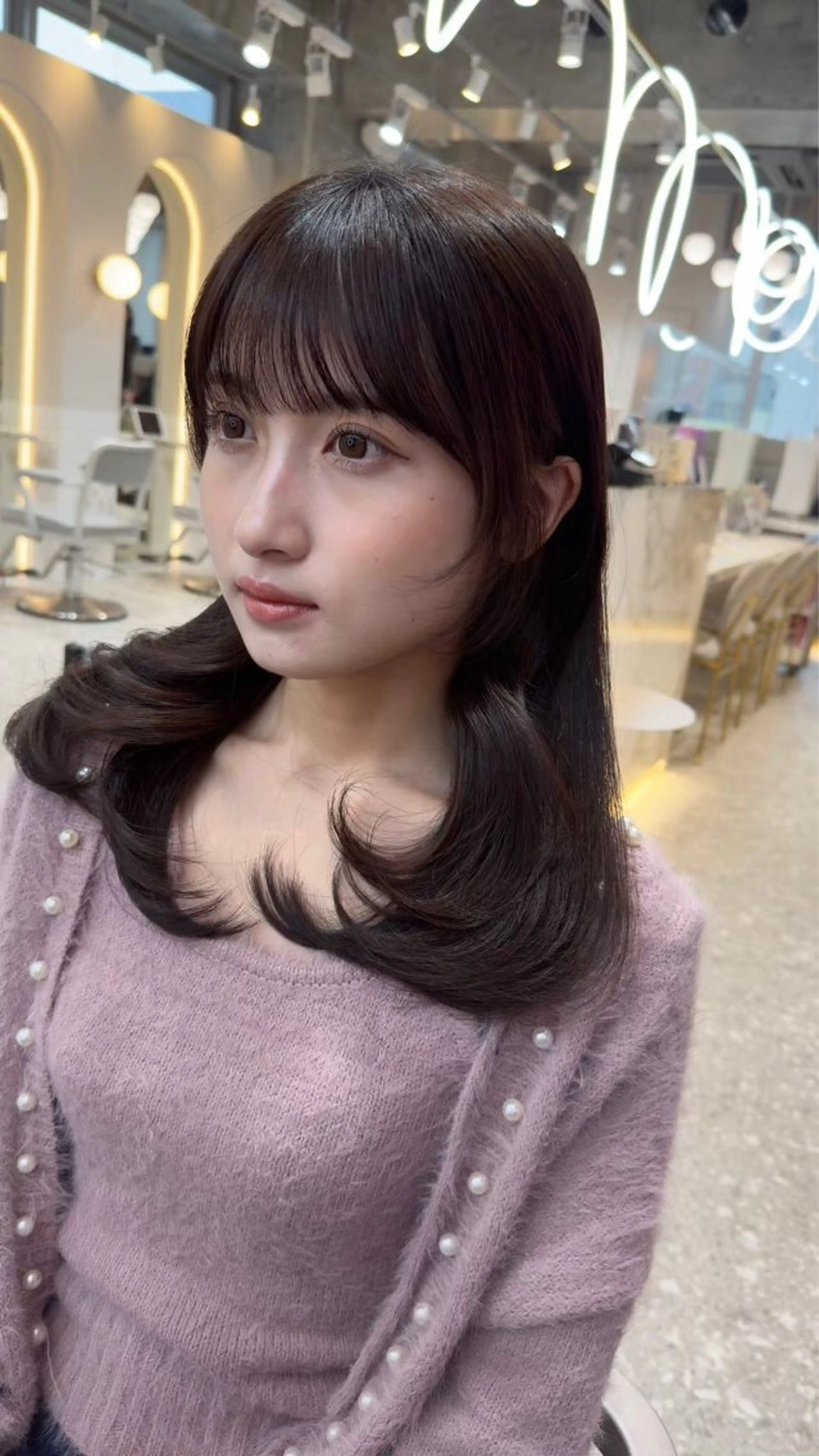 ミディアム カット ヘアカラー トリートメント Hello by Sea所属・髪質改善/縮毛矯正 /レイヤー/宮崎直弥のヘアスタイル