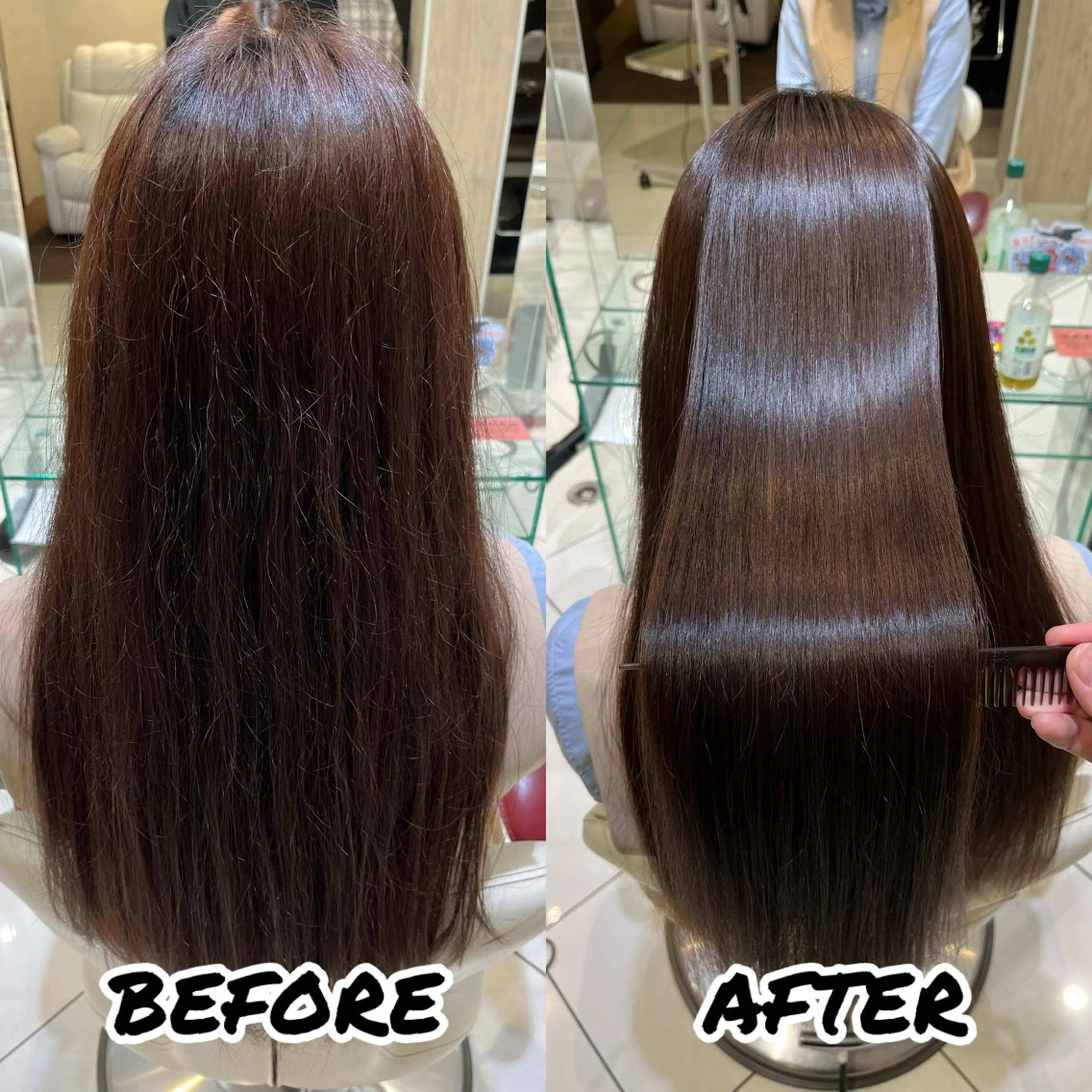 ❣️12月平日限定❣️カット＋髪質改善艶髪ストレート💎＋超音波トリートメント🍀の写真