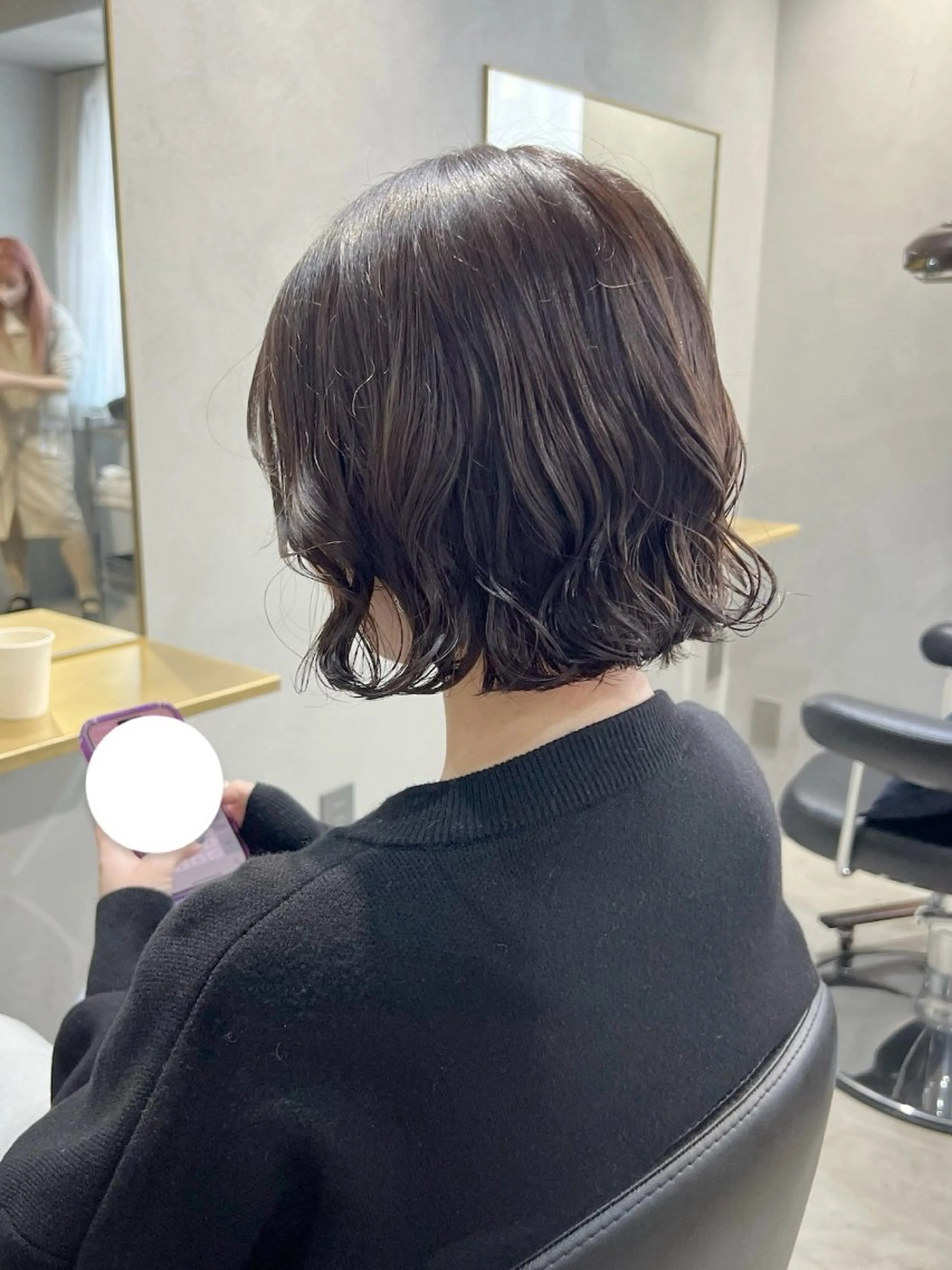 ミディアム カラー パーマ akane/ベージュ /オリーブ/ブラウンのヘアスタイル