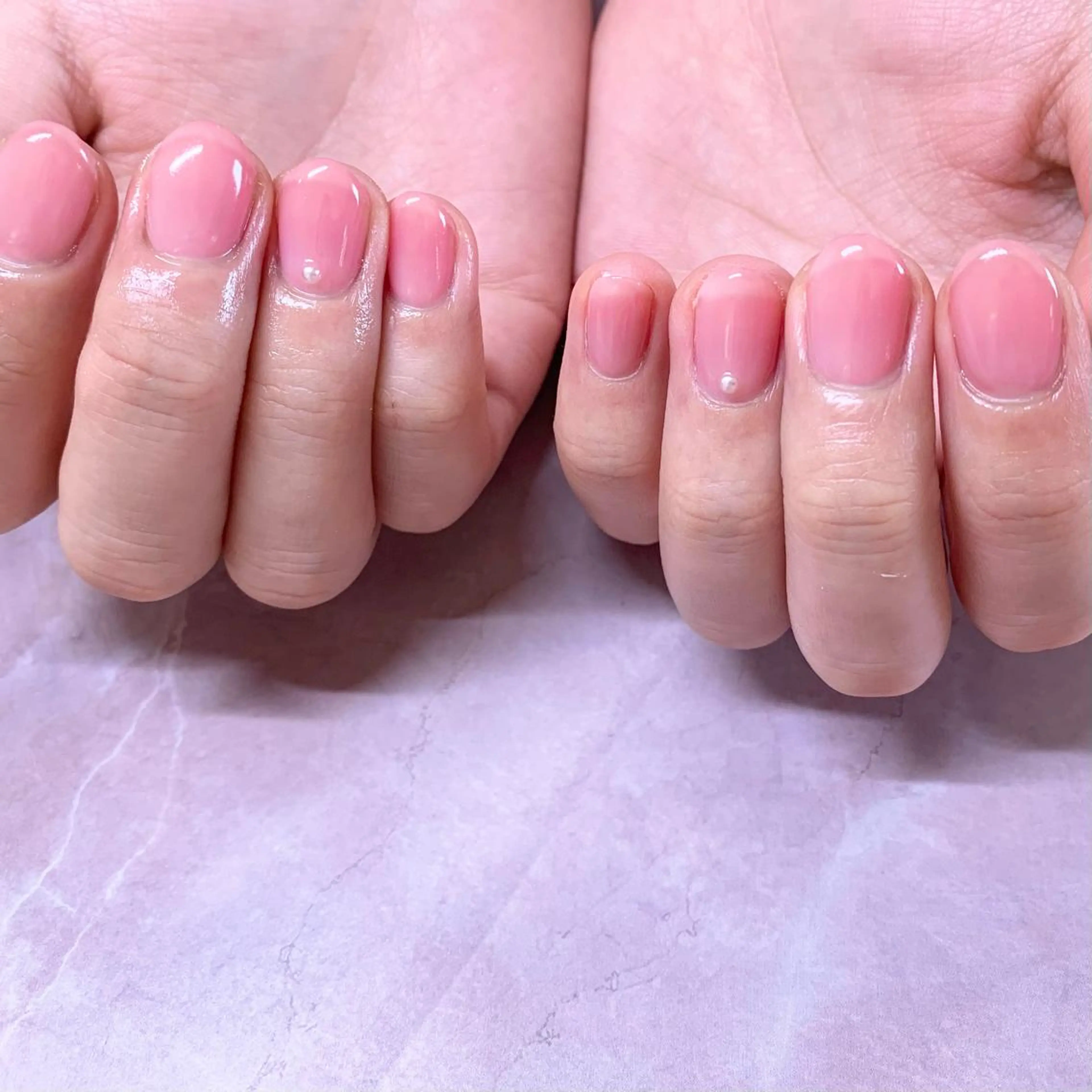 ネイル クリアネイル ストーンネイル ハンドネイル ウシク ミユキのネイルデザイン