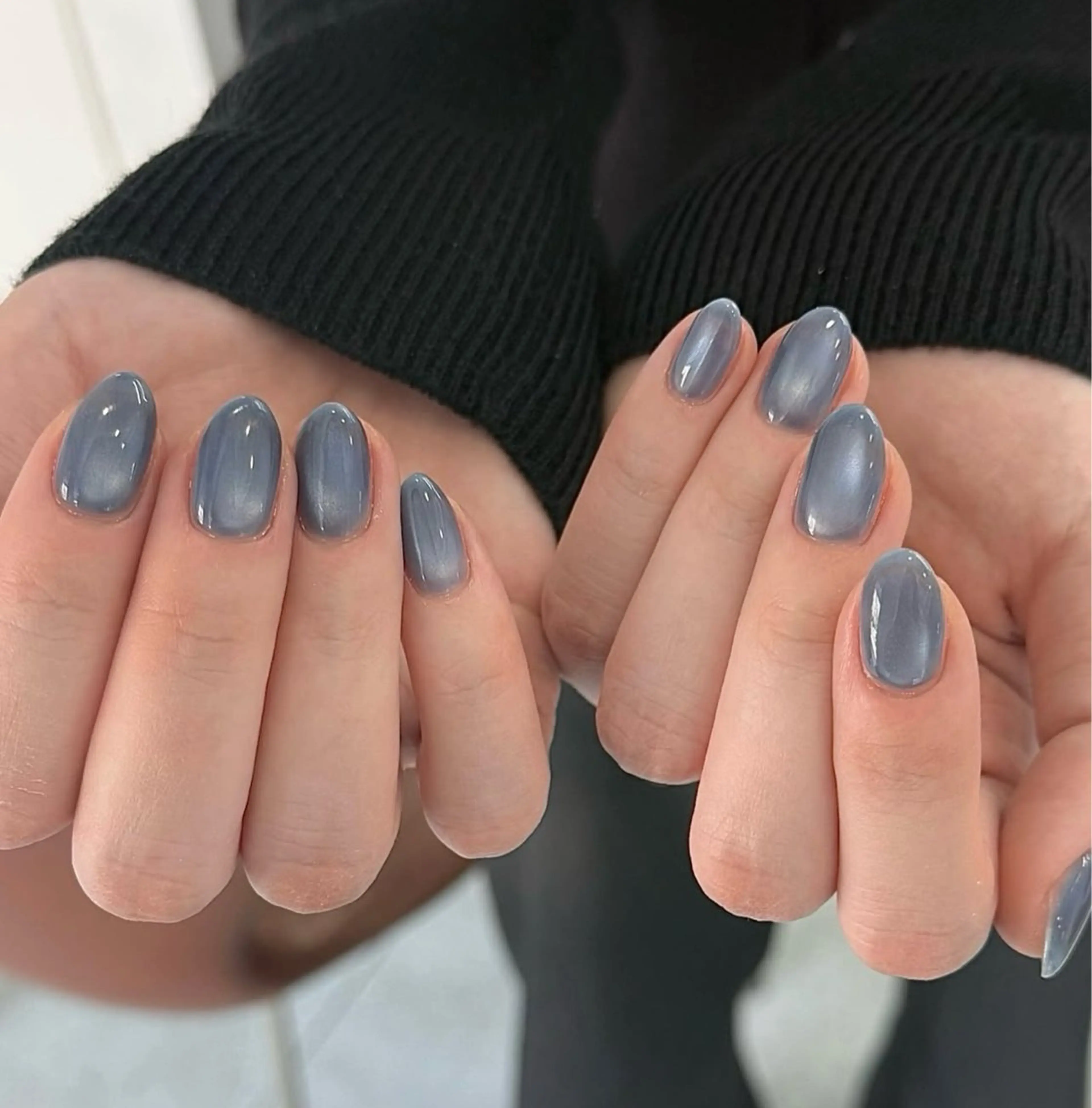 ネイル オーロラネイル 長さ出し フットネイル フレンチネイル ジェルネイル ハンドネイル sora ❄️のネイルデザイン