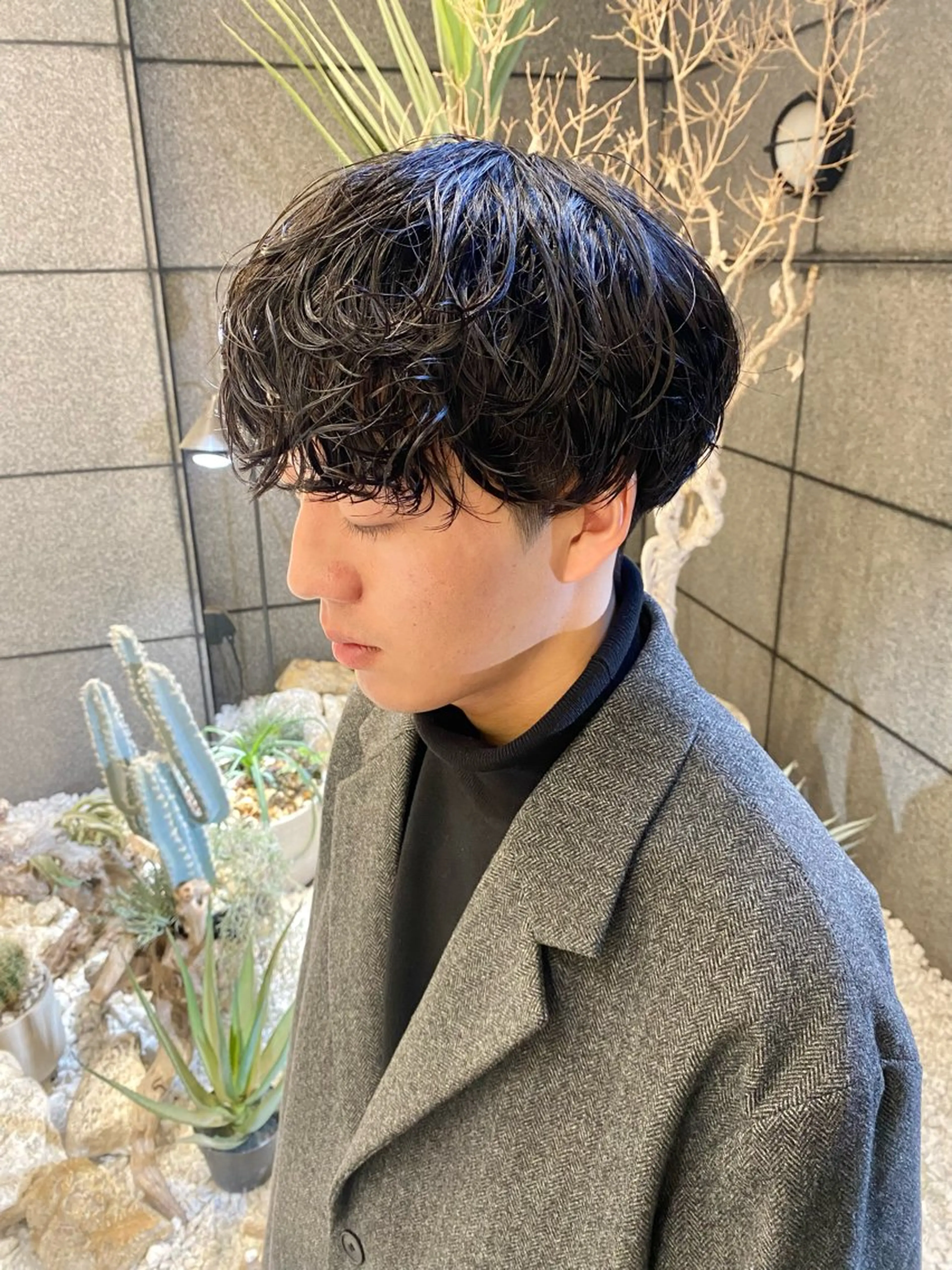 ショート パーマ メンズ カット パーマ 酸スト/フェザー パーマ/三谷海斗のヘアスタイル