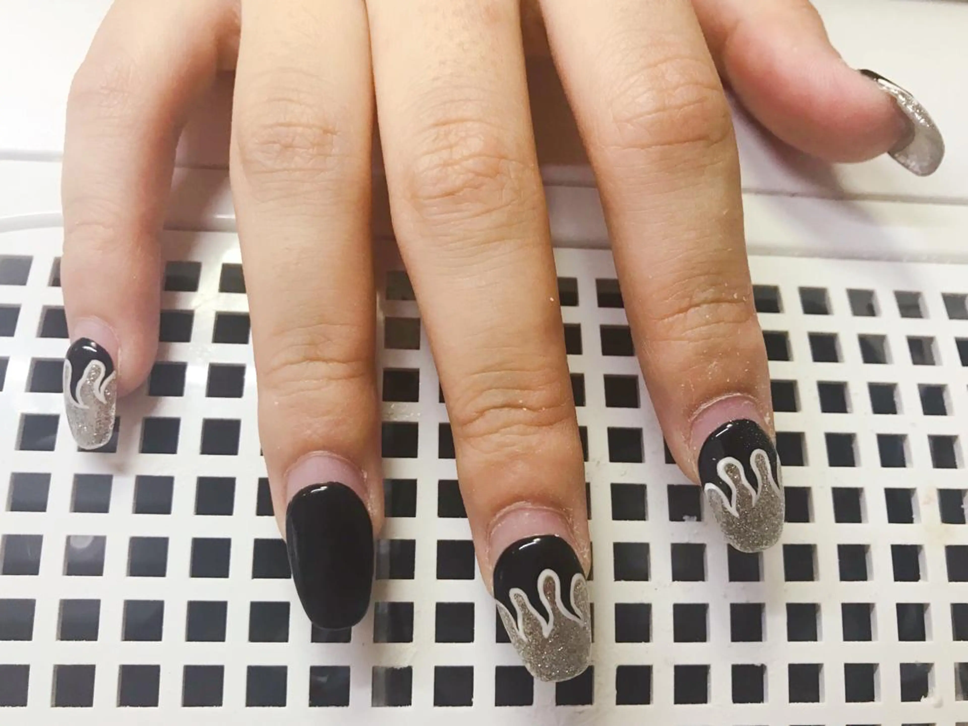 カラー ネイル アートネイル スカルプネイル Q Free nailsのネイルデザイン