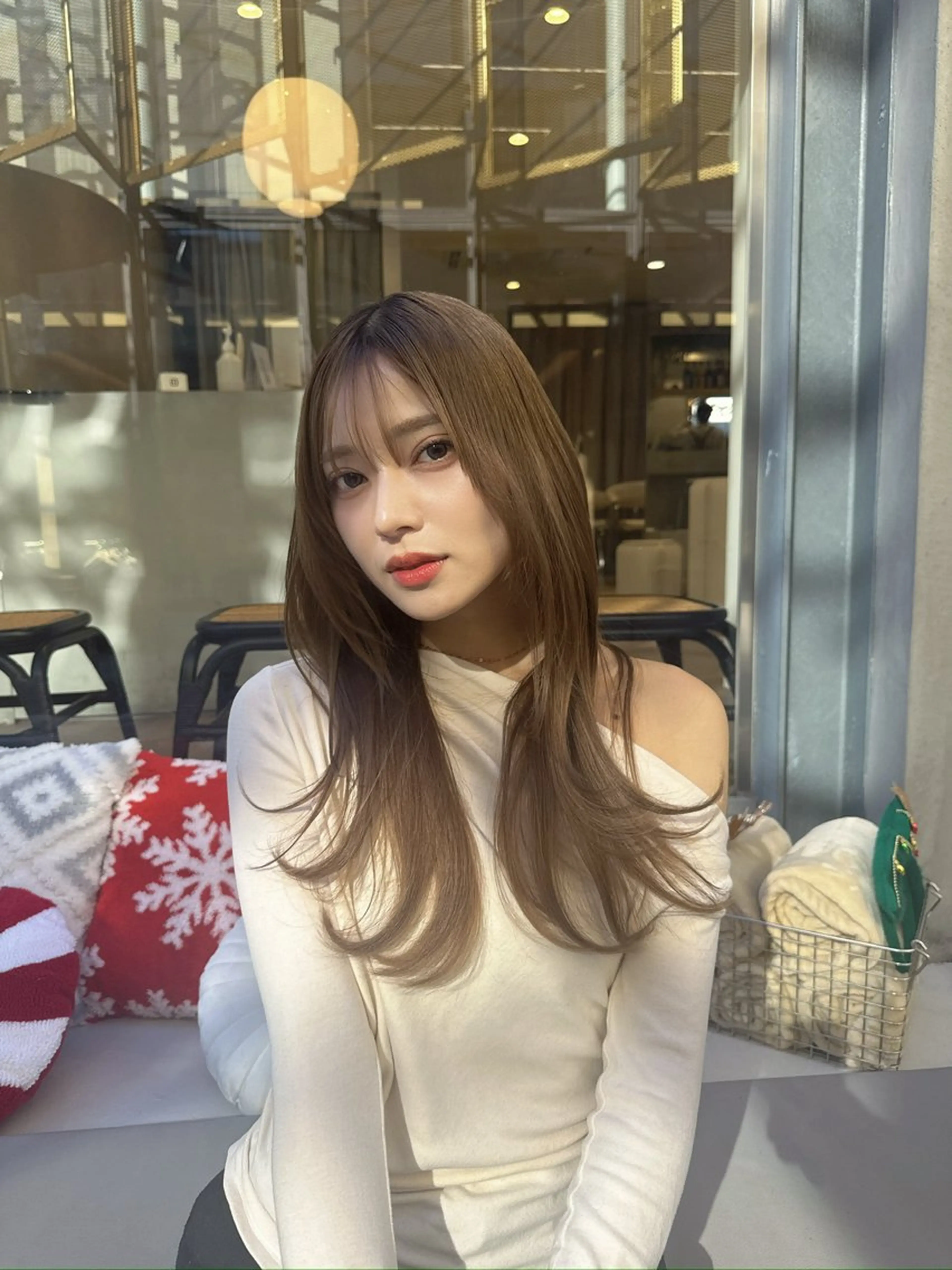 ロング カラー ベージュカラー ブリーチ 透明感カラー ブリーチなしカラー レイヤーカット 💎透明感カラー特化 💎TAISEIのヘアスタイル