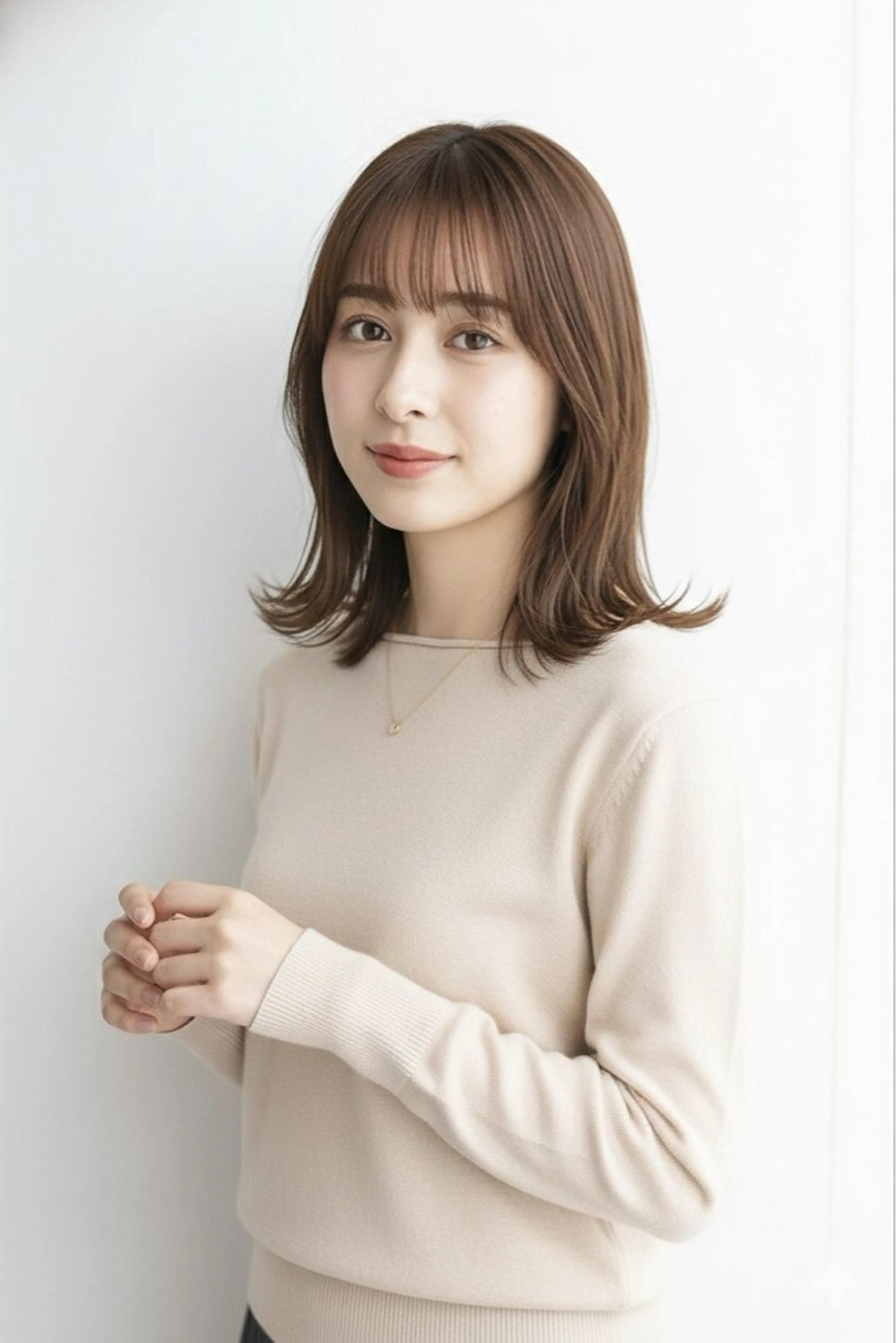 ミディアム カラー アディクシーカラー ベージュカラー ブリーチ 透明感カラー ブリーチなしカラー カット ヘアカラー トリートメント SALOWIN(サロウィン)広島並木通り所属・田村和範/似合わせ カラー/髪質改善のヘアスタイル