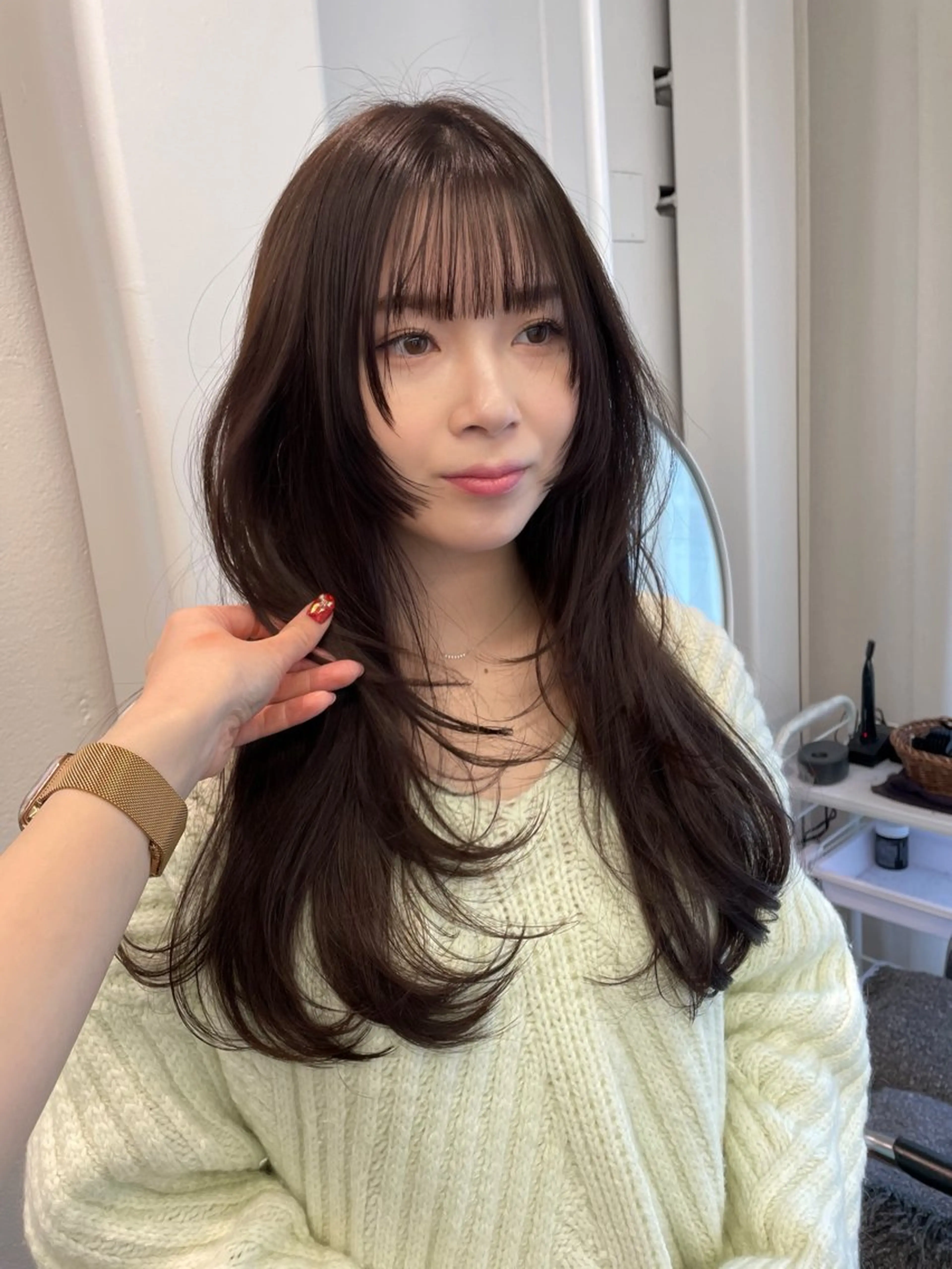 ロング カラー カット ヘアカラー トリートメント レイヤーカット🎀 kanaのヘアスタイル