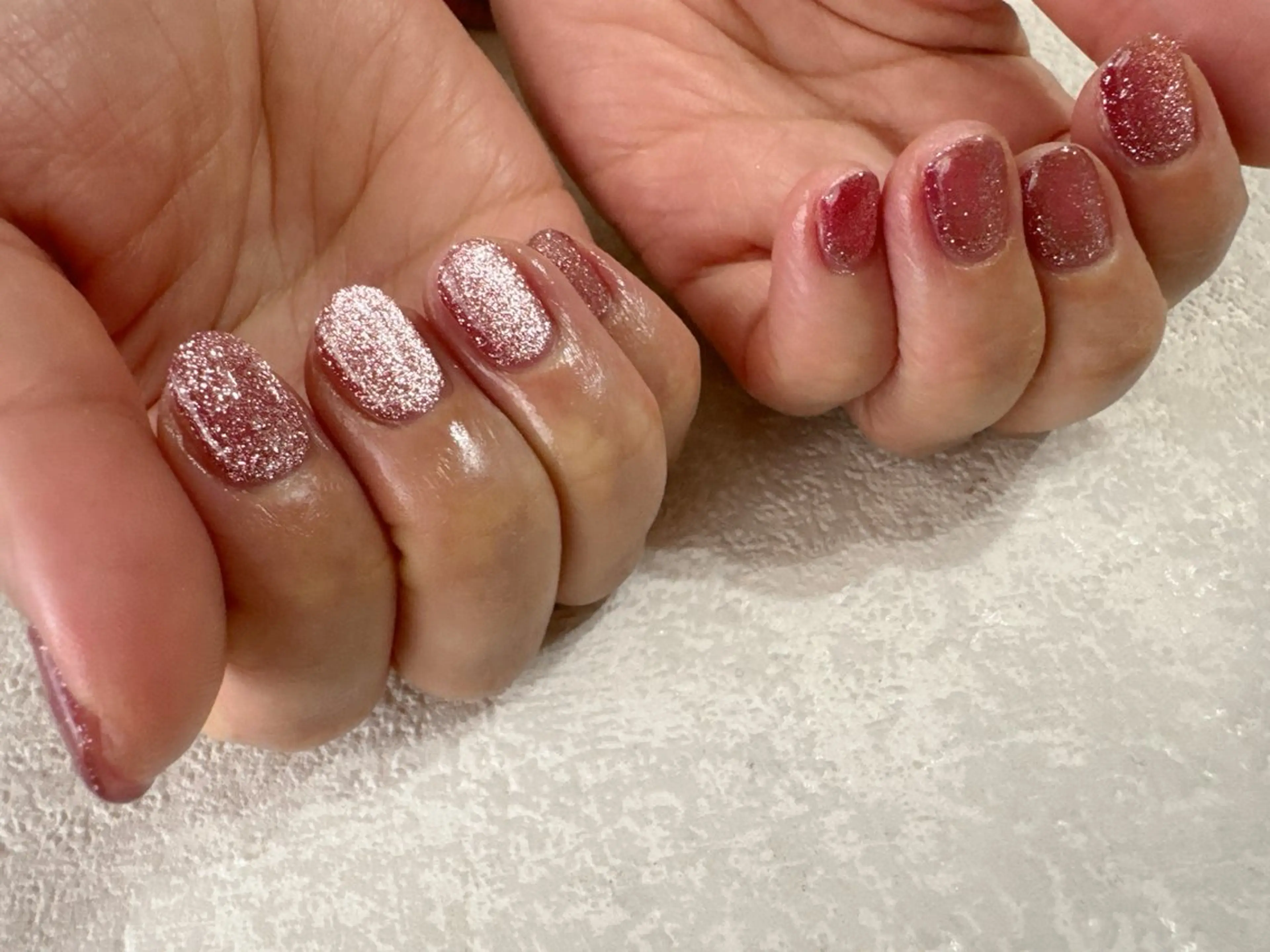 ネイル オーロラネイル フットネイル フレンチネイル ジェルネイル キラキラネイル kikinail 溝の口のネイルデザイン