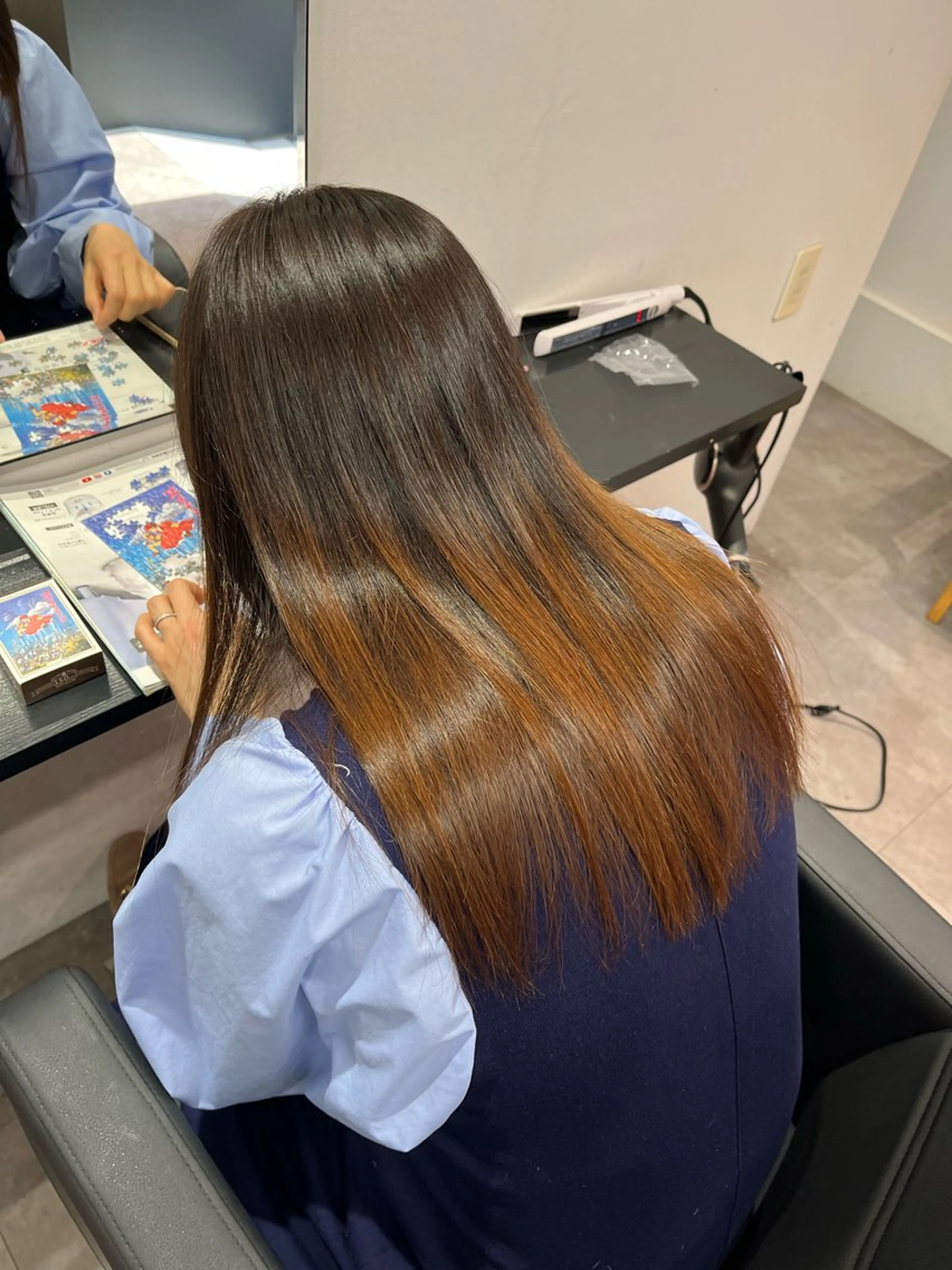 ミディアム 髪質改善 縮毛矯正 カット 縮毛矯正 トリートメント ヘッドスパ 庄内＊三国baron ANJUのヘアスタイル