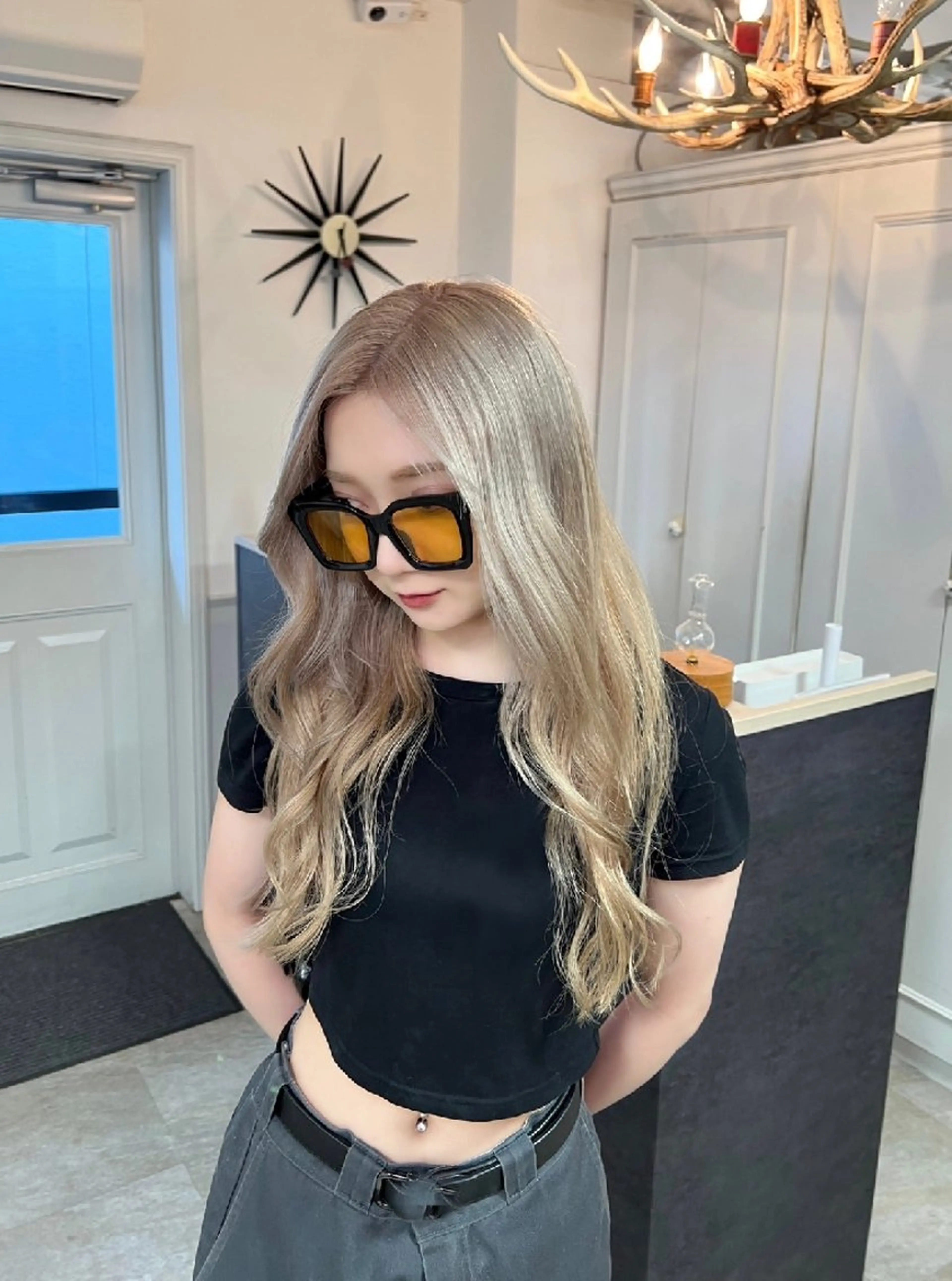 ロング シールエクステ エクステ カット ヘアカラー エクステ ハネエクステ表参道/ 羽エクステSpicaのヘアスタイル