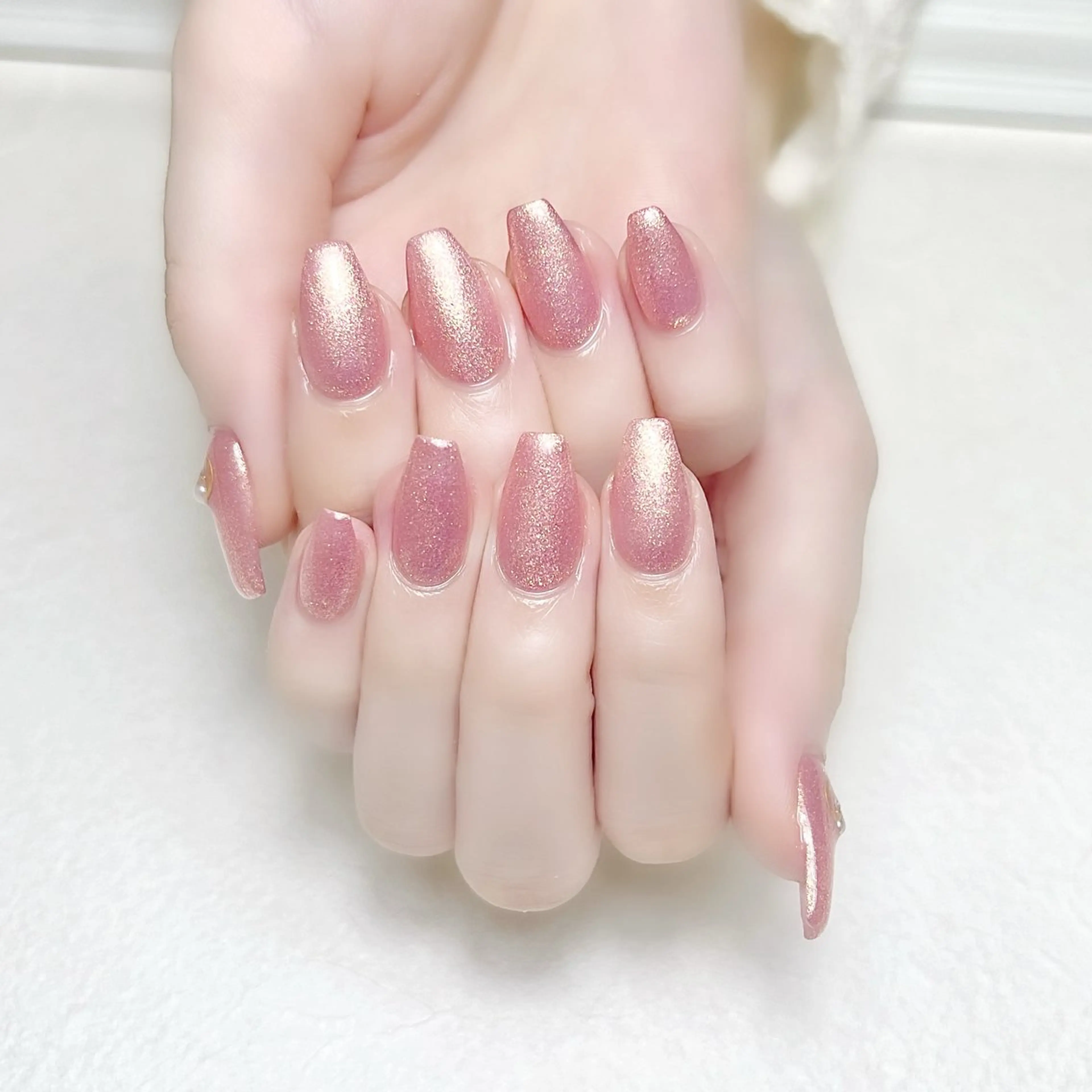 ネイル ラメ(グリッター) オフィスネイル ワンカラーネイル rouse nail RISATOのネイルデザイン