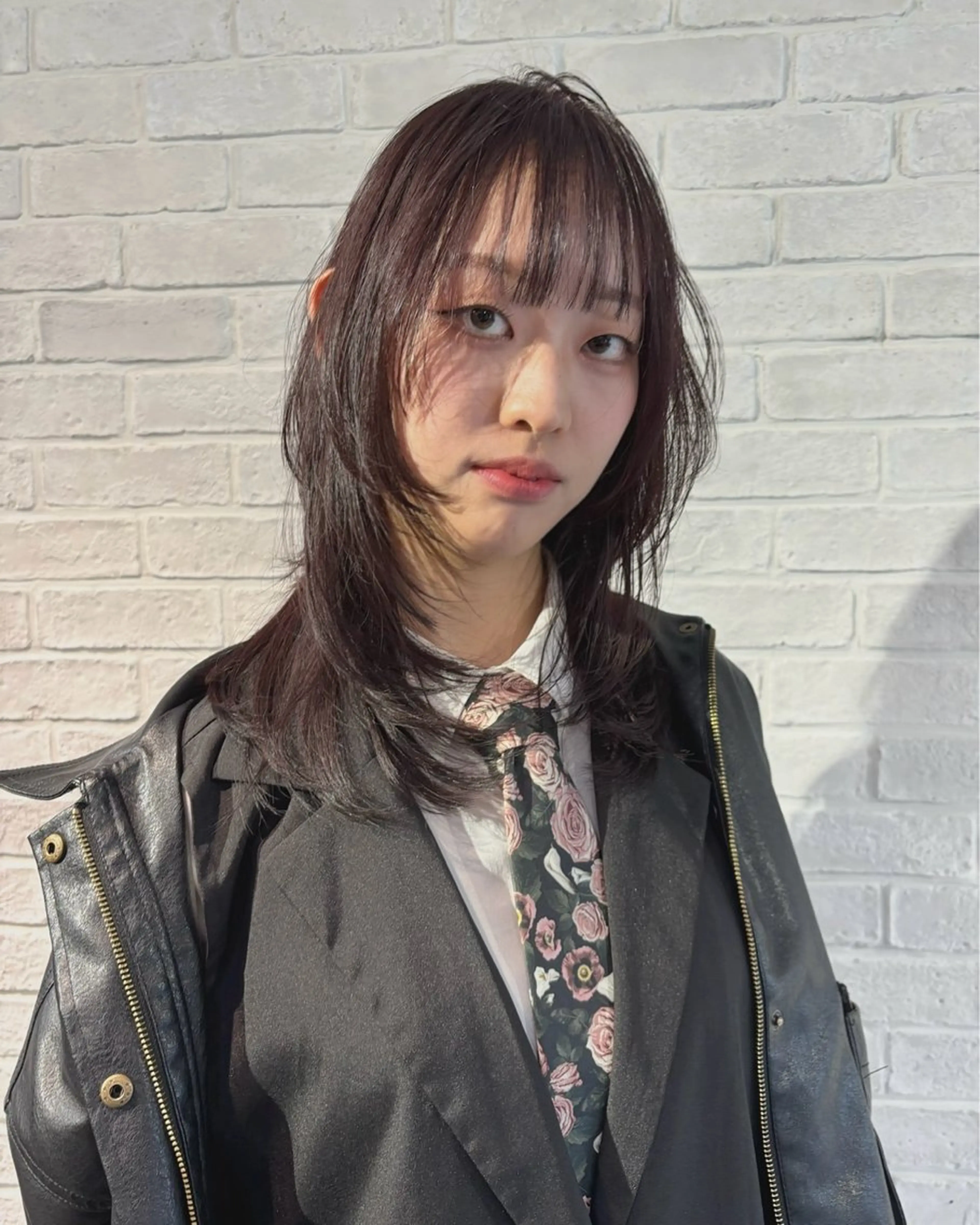 セミロング カラー ハッシュカット カット ヘアカラー ヘッドスパ 札幌パーマ 髪質改善/後藤海音のヘアスタイル