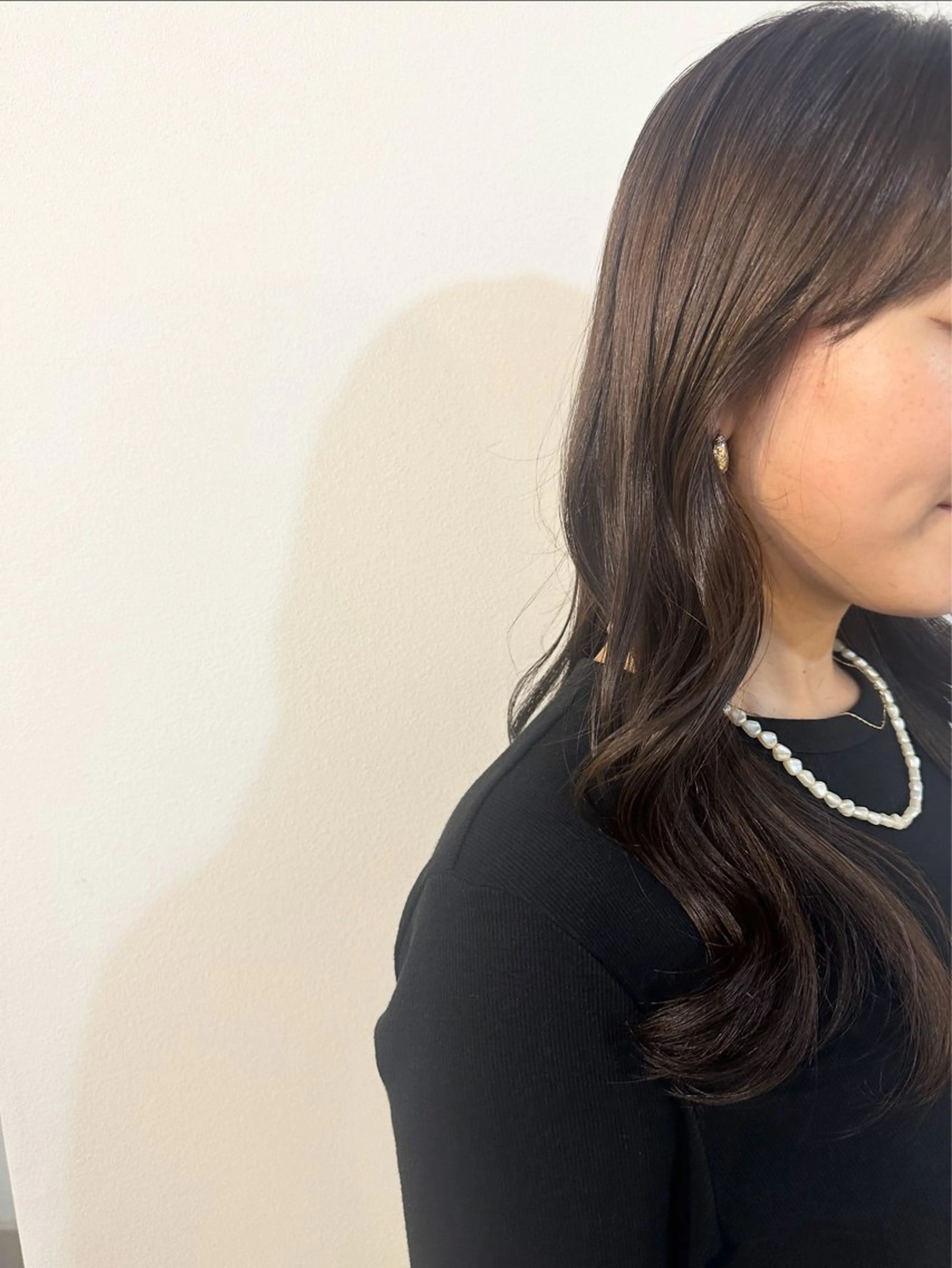 セミロング カラー グレージュ オリーブグレージュ オリーブグレー カット ヘアカラー トリートメント Sherry/R 三川町　木村祐里奈のヘアスタイル